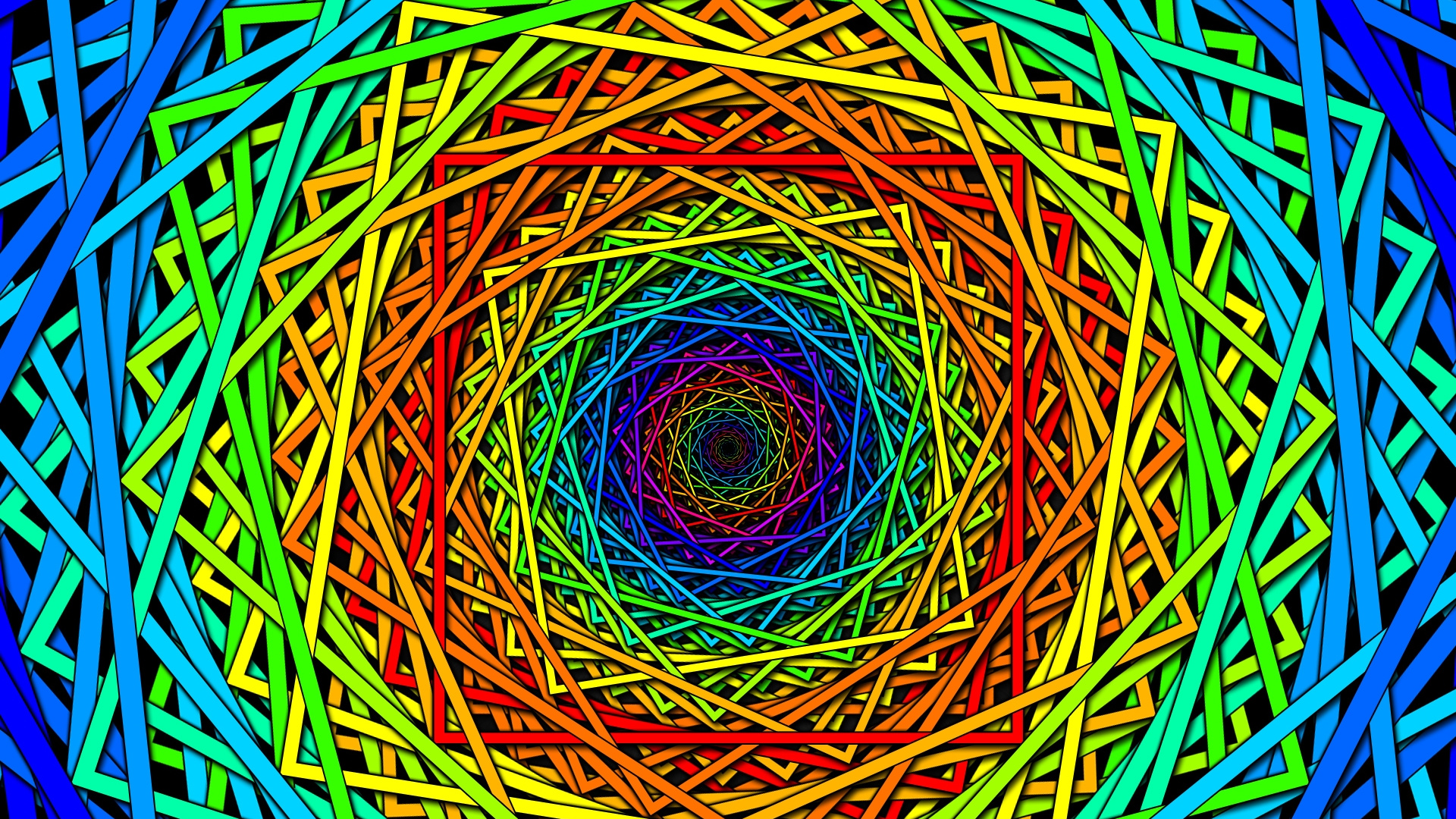 Обои психоделическое искусство, узор, круг, симметрия, фрактальное искусство в разрешении 1920x1080