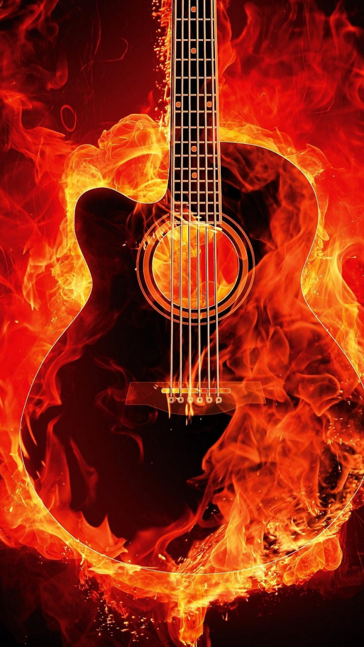 Обои гитара, акустическая гитара, струнный инструмент, красный цвет, щипковые струнные инструменты в разрешении 750x1334