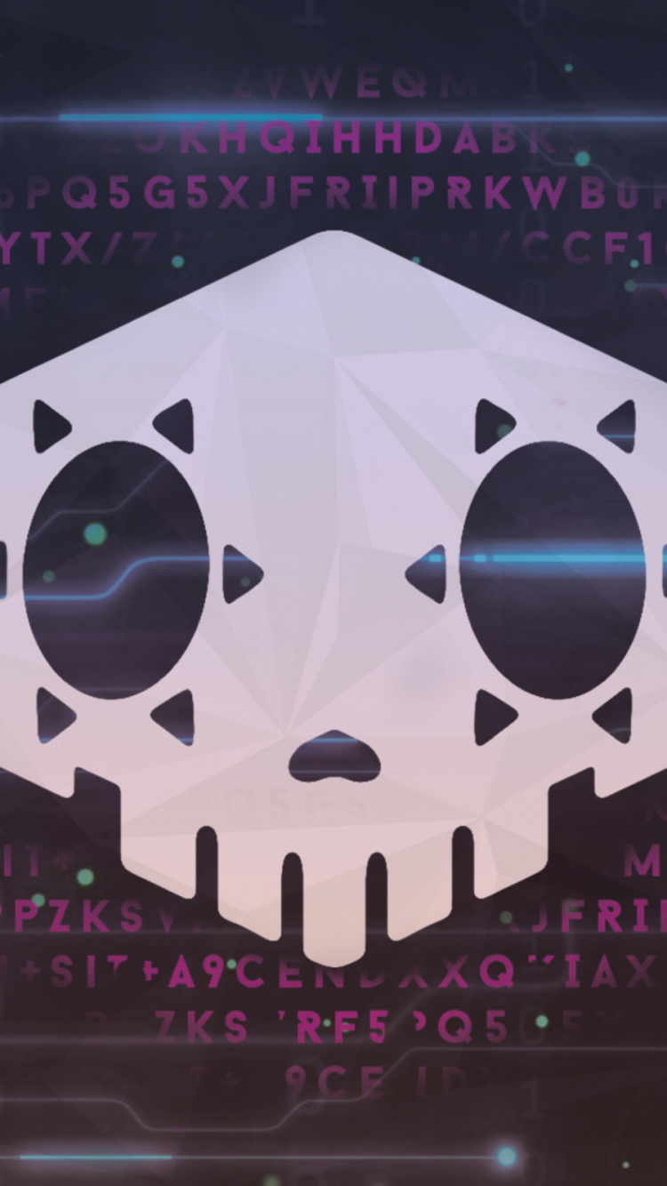 Обои Overwatch, Сомбра, Альтернативной реальности игры, череп, графический дизайн в разрешении 750x1334