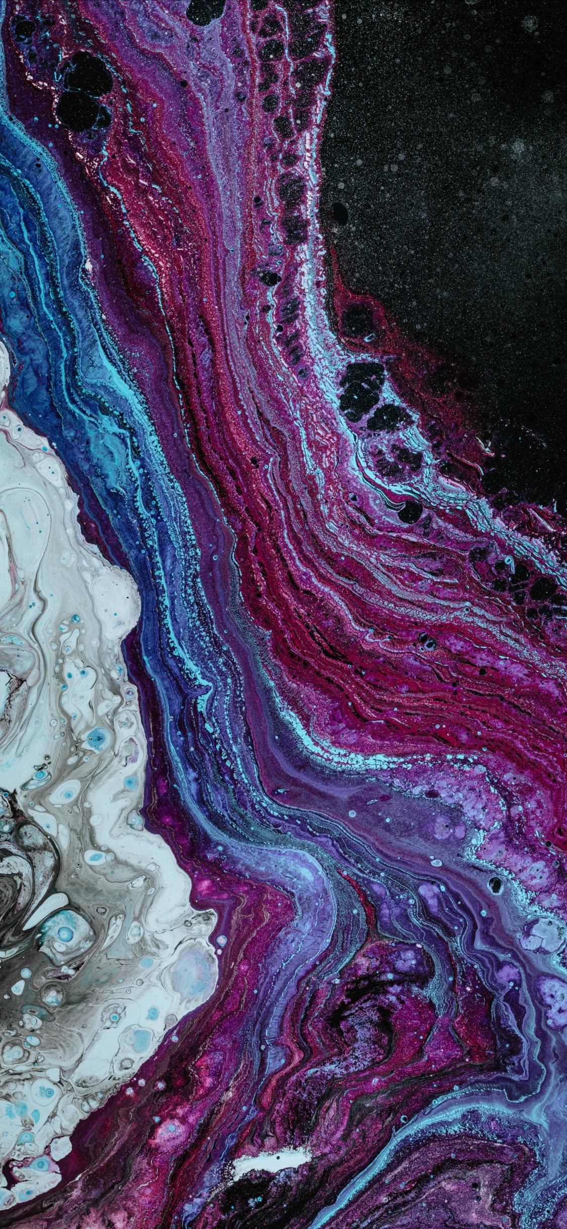 Обои пурпур, розовый, синий, вода, Фиолетовый в разрешении 1125x2436