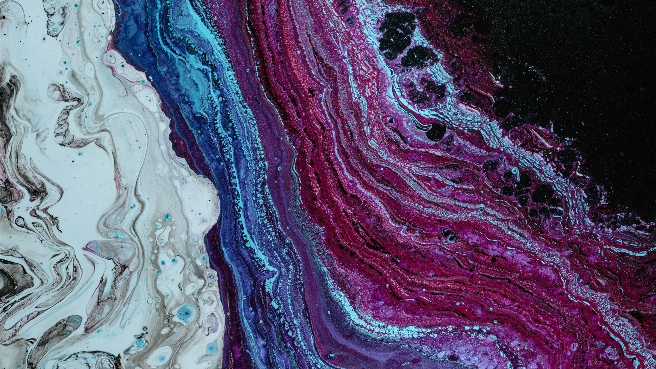 Обои пурпур, розовый, синий, вода, Фиолетовый в разрешении 2560x1440