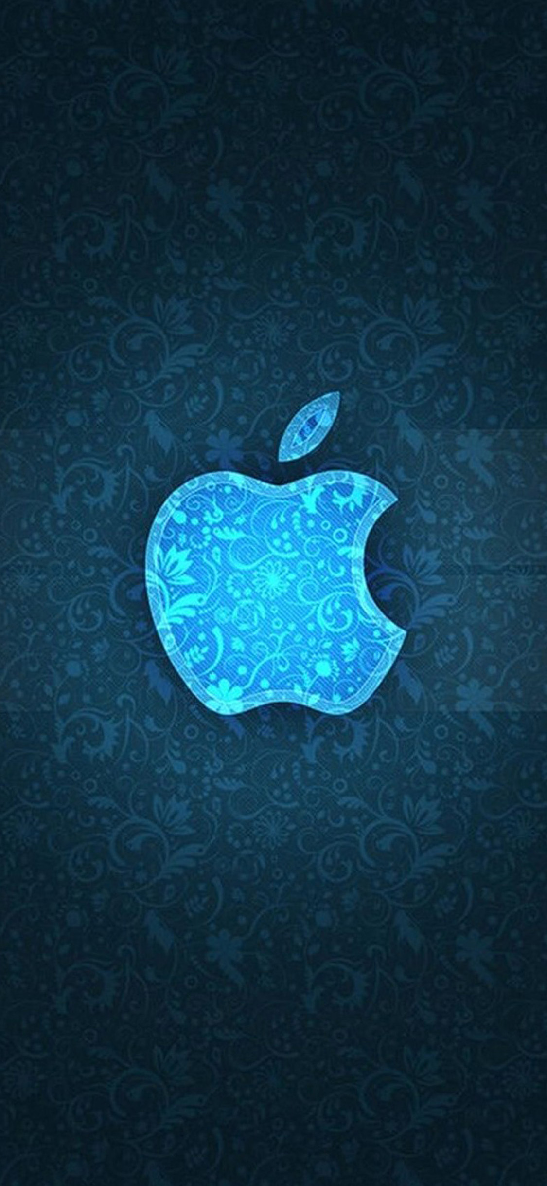 Обои apple, синий, Аква, бирюза, лазурный в разрешении 1125x2436