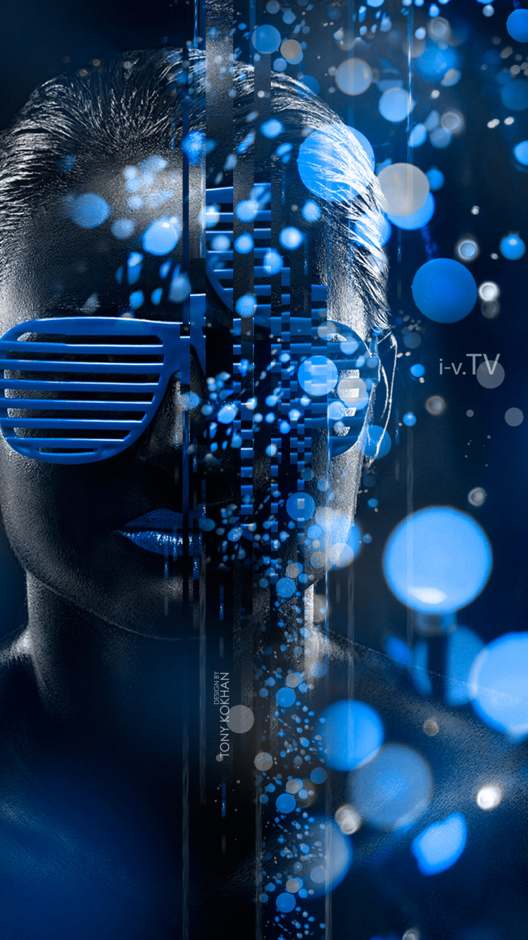 Обои ДИП Хаус, Хаус музыка, техно, Техника дома, синий в разрешении 750x1334