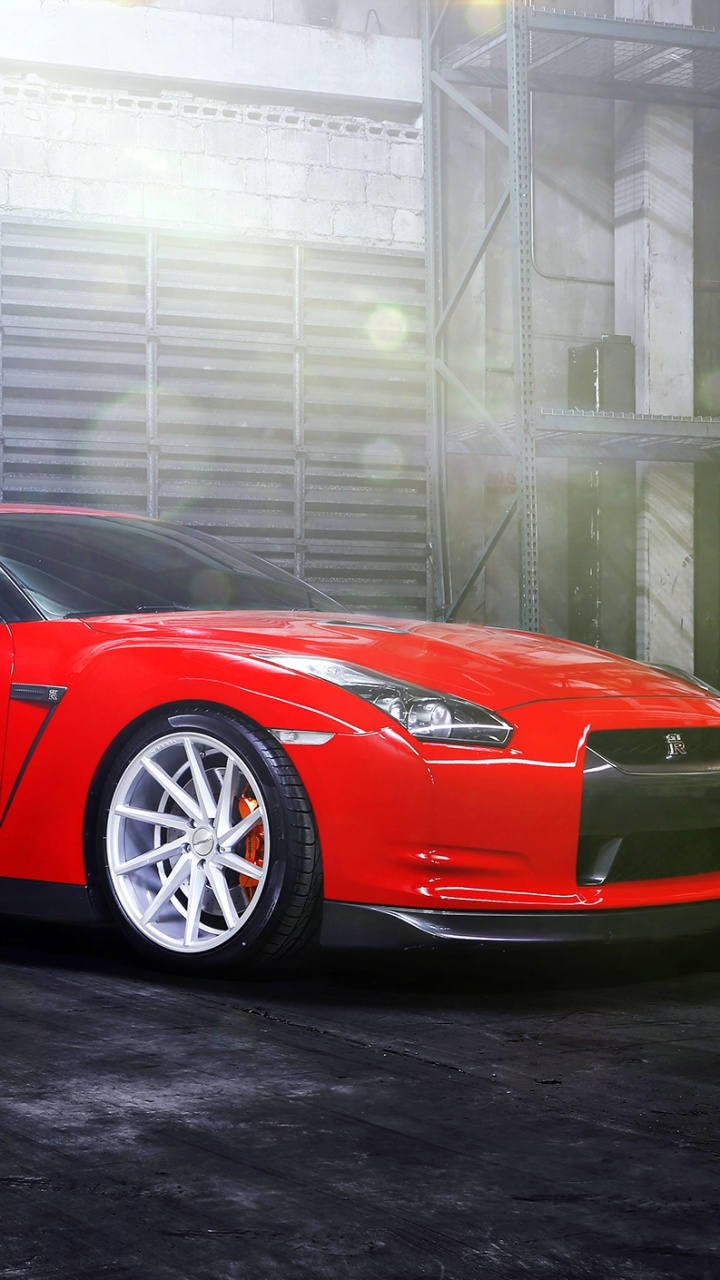 Обои nissan gt r, спорткар, авто, Литые диски, обод в разрешении 720x1280