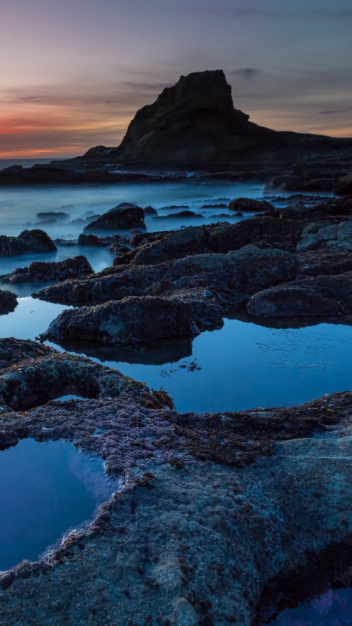 Обои природа, море, побережье, океан, рок в разрешении 720x1280