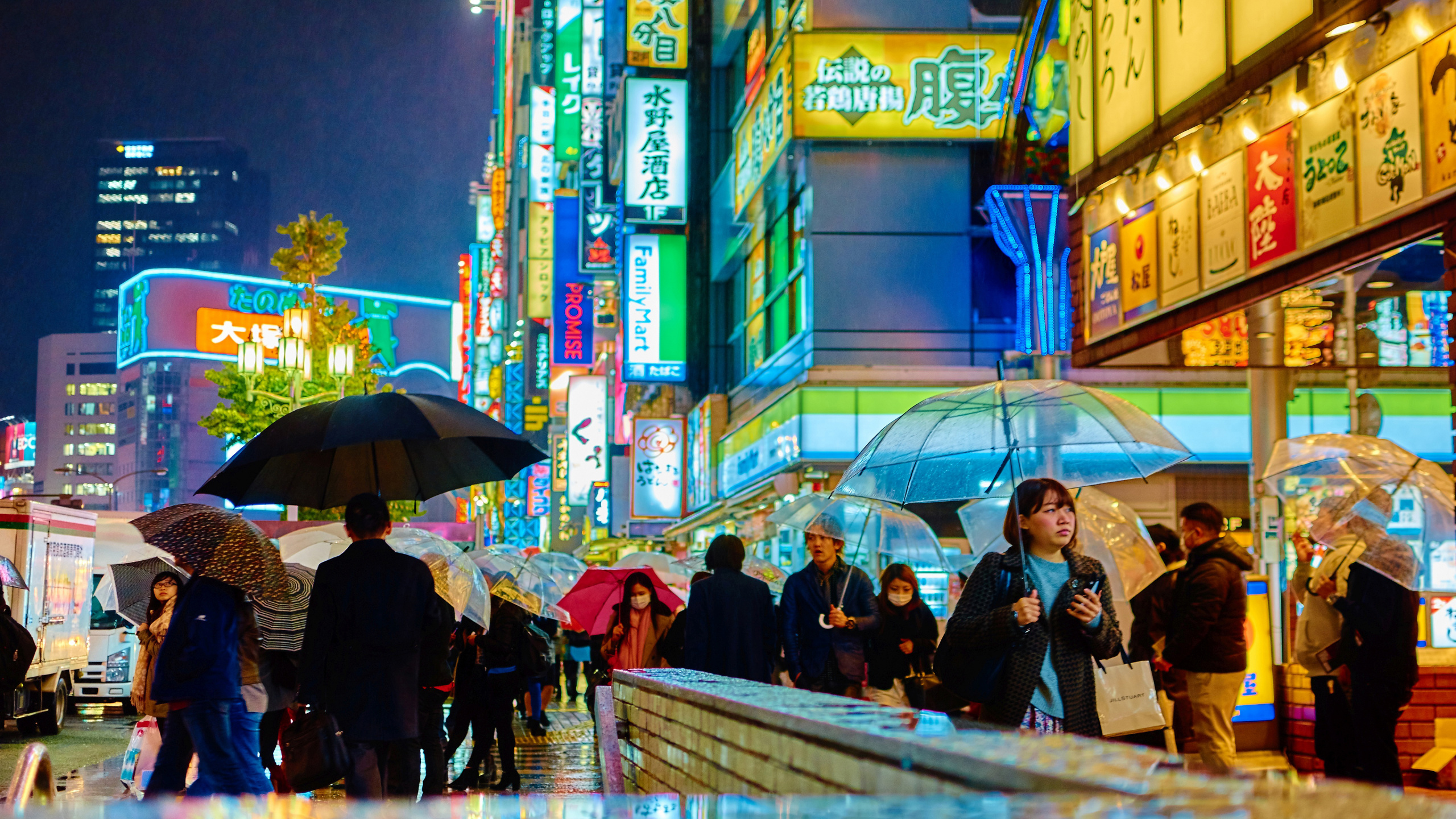 Обои Токио, путешествие, туризм, городской район, улица в разрешении 2560x1440