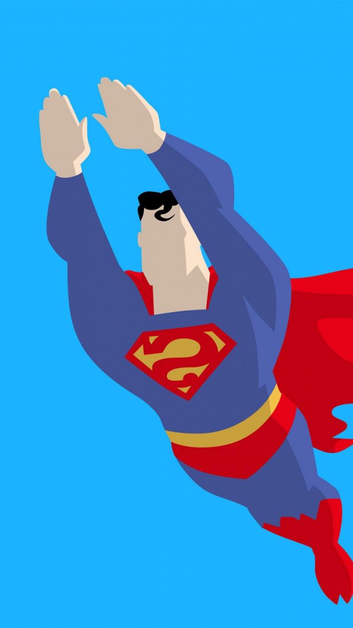 Обои Супермен, графика, векторная графика, комиксы, супергерой в разрешении 720x1280