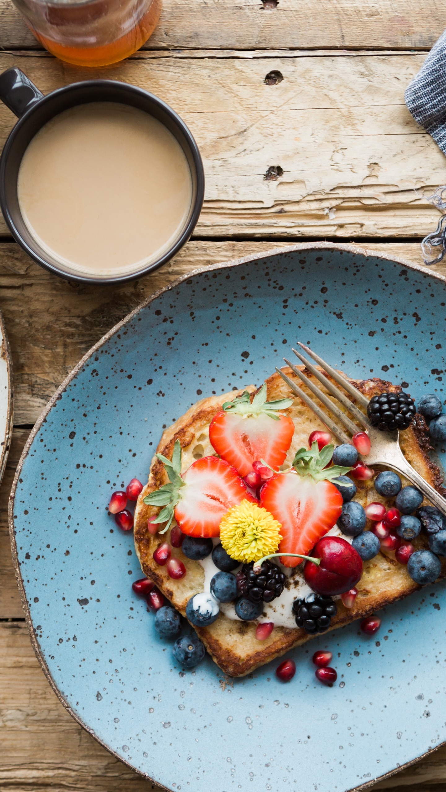 Обои завтрак, вегетарианская кухня, поздний завтрак, тост, пища в разрешении 1440x2560