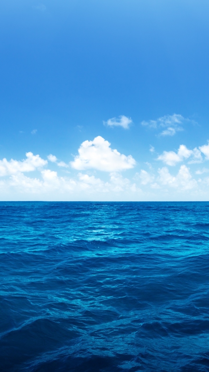 Обои океан, море, вода, синий, горизонт в разрешении 720x1280