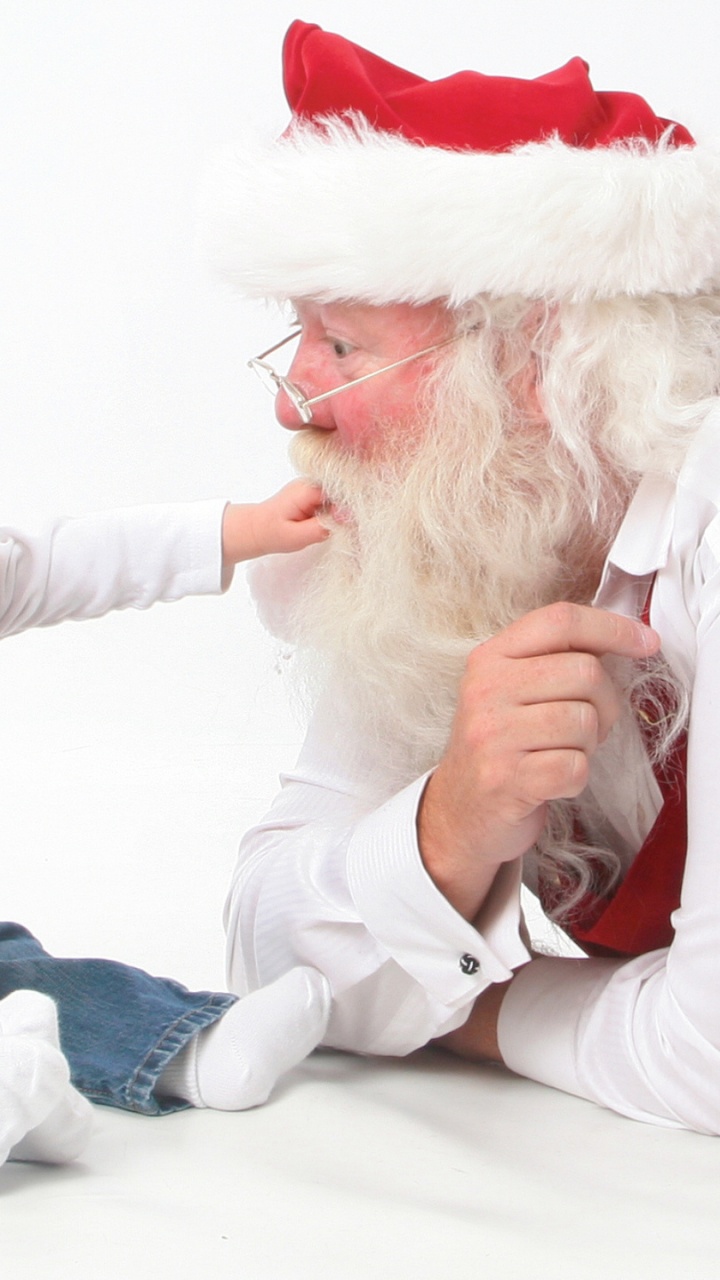 Обои Санта-Клаус, Рождественский день, Новый год, Рождество, круг в разрешении 720x1280