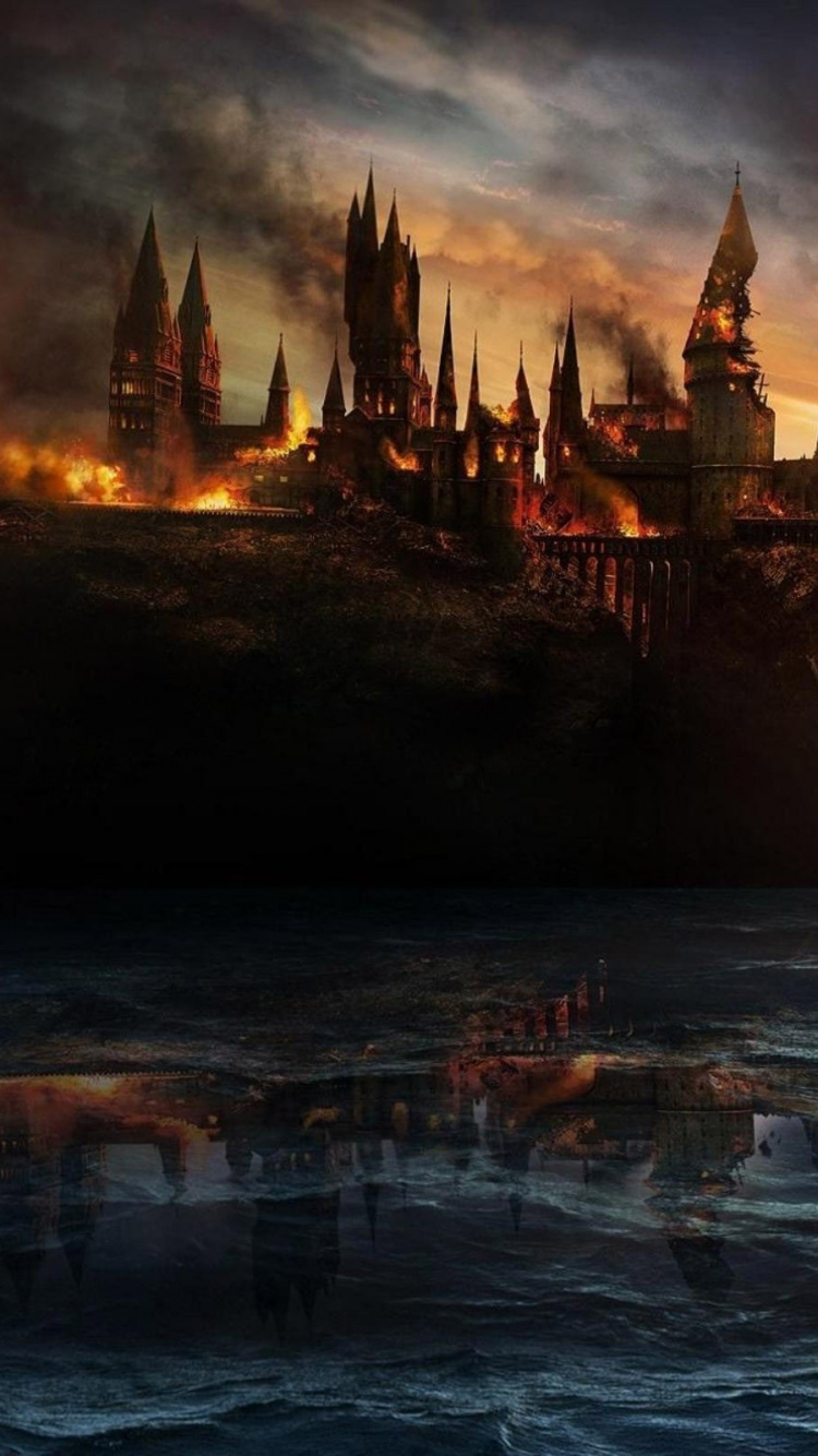 Обои море, атмосфера, вечер, рассвет, Серия Гарри Поттер в разрешении 750x1334