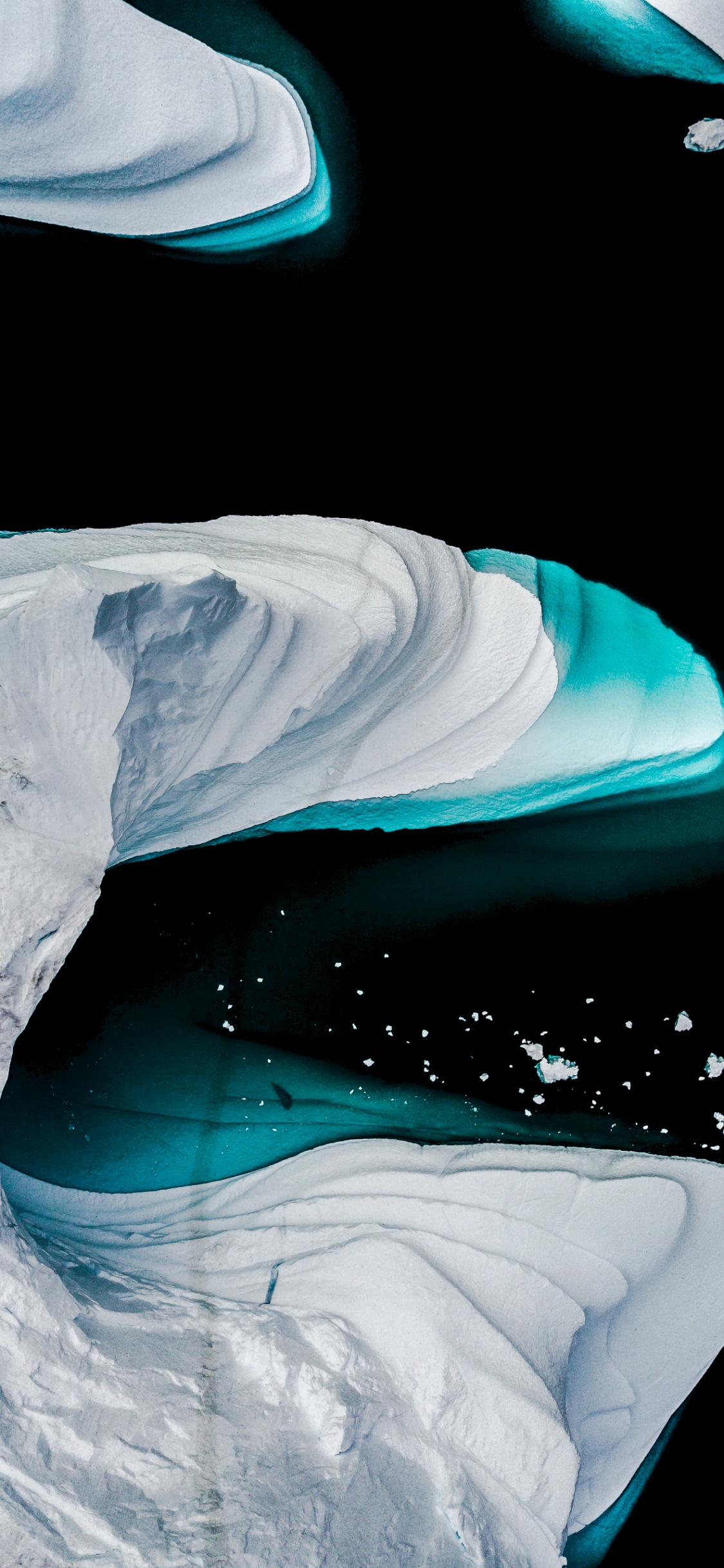Обои амолед, ios, лед, ледяная шапка, Аква в разрешении 1125x2436