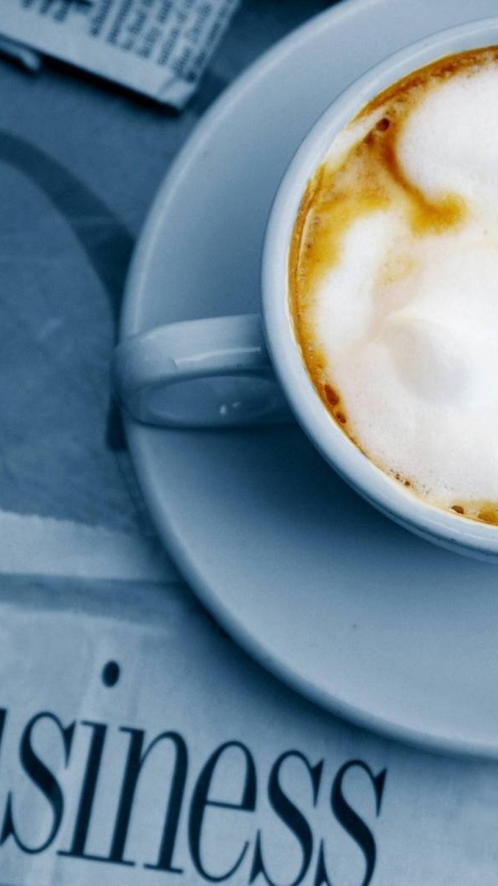 Обои капучино, кофейня, кофейная чашка, латте, пища в разрешении 720x1280