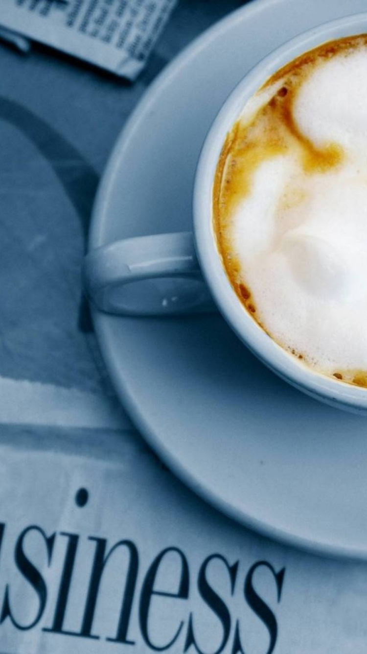 Обои капучино, кофейня, кофейная чашка, латте, пища в разрешении 750x1334