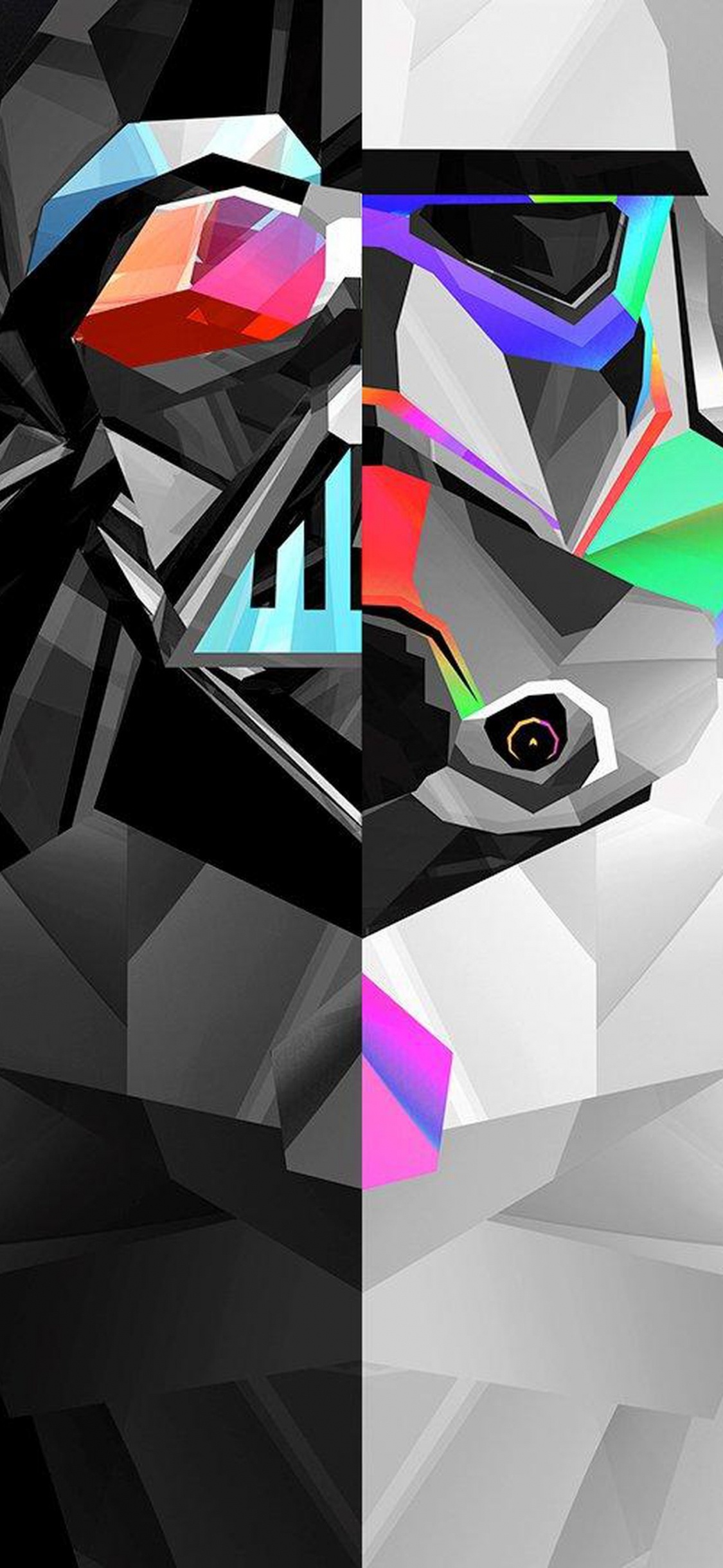 Обои штурмовик, звездные войны, графический дизайн, иллюстрация, дизайн в разрешении 1125x2436