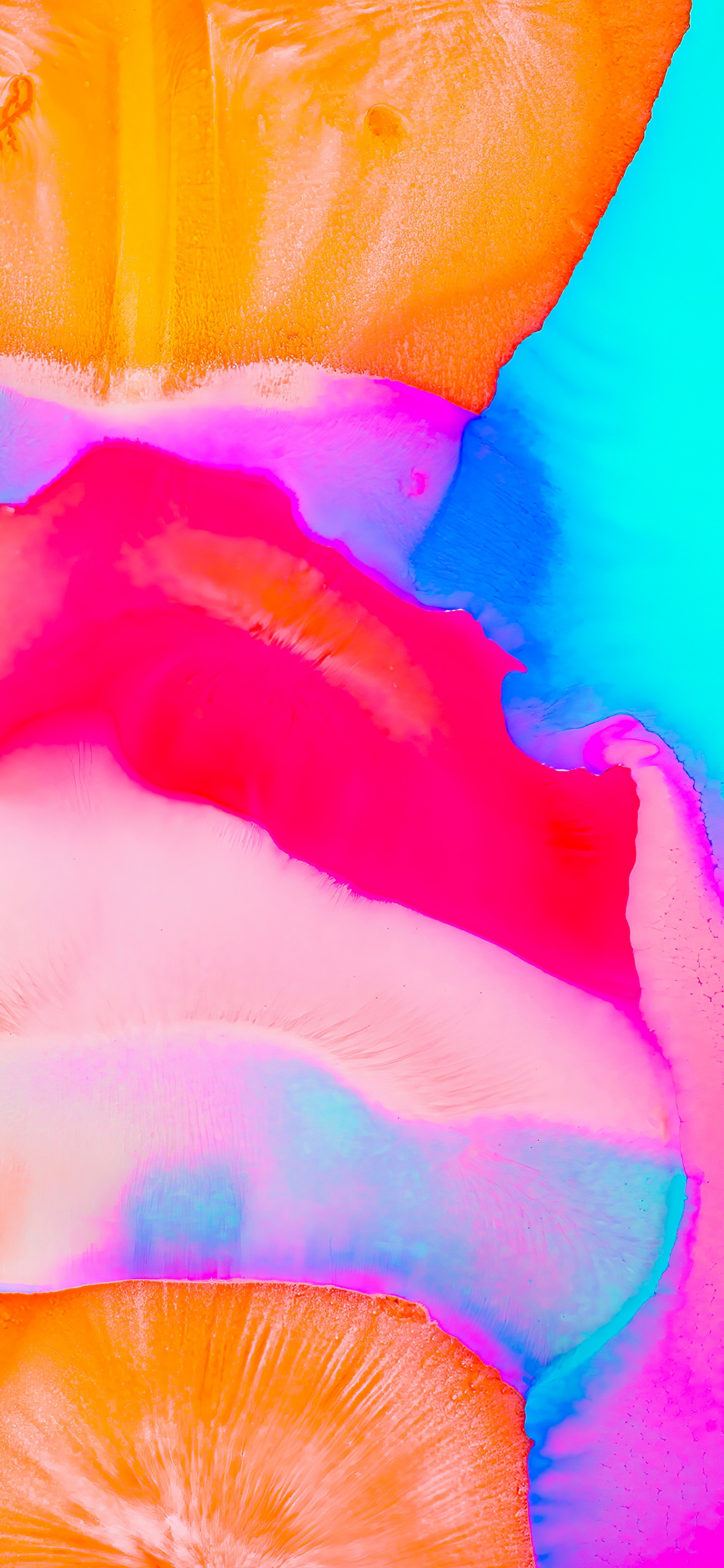 Обои Апельсин, акриловая краска, акварельная живопись, красочность, художественная краска в разрешении 1242x2688