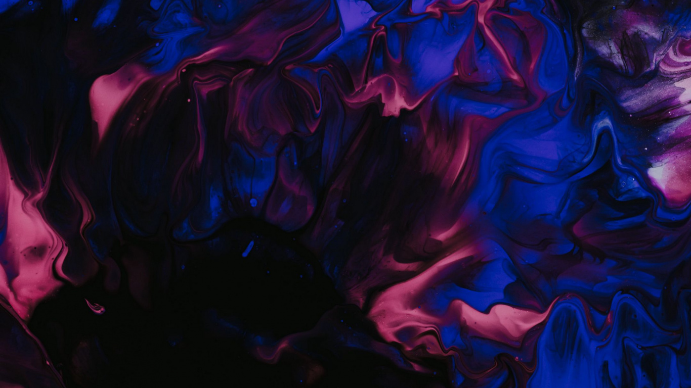 Обои черно-сине-фиолетовая картина, подкаст, вроде как забота вроде не, абстрактное искусство, спотифай в разрешении 1366x768