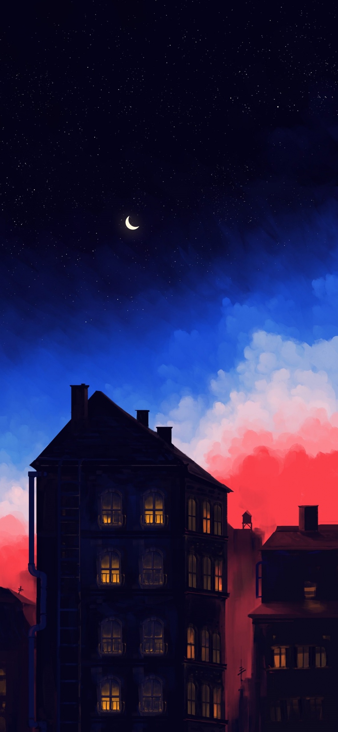 Обои 19 дней, облако, атмосфера, здание, окно в разрешении 1125x2436