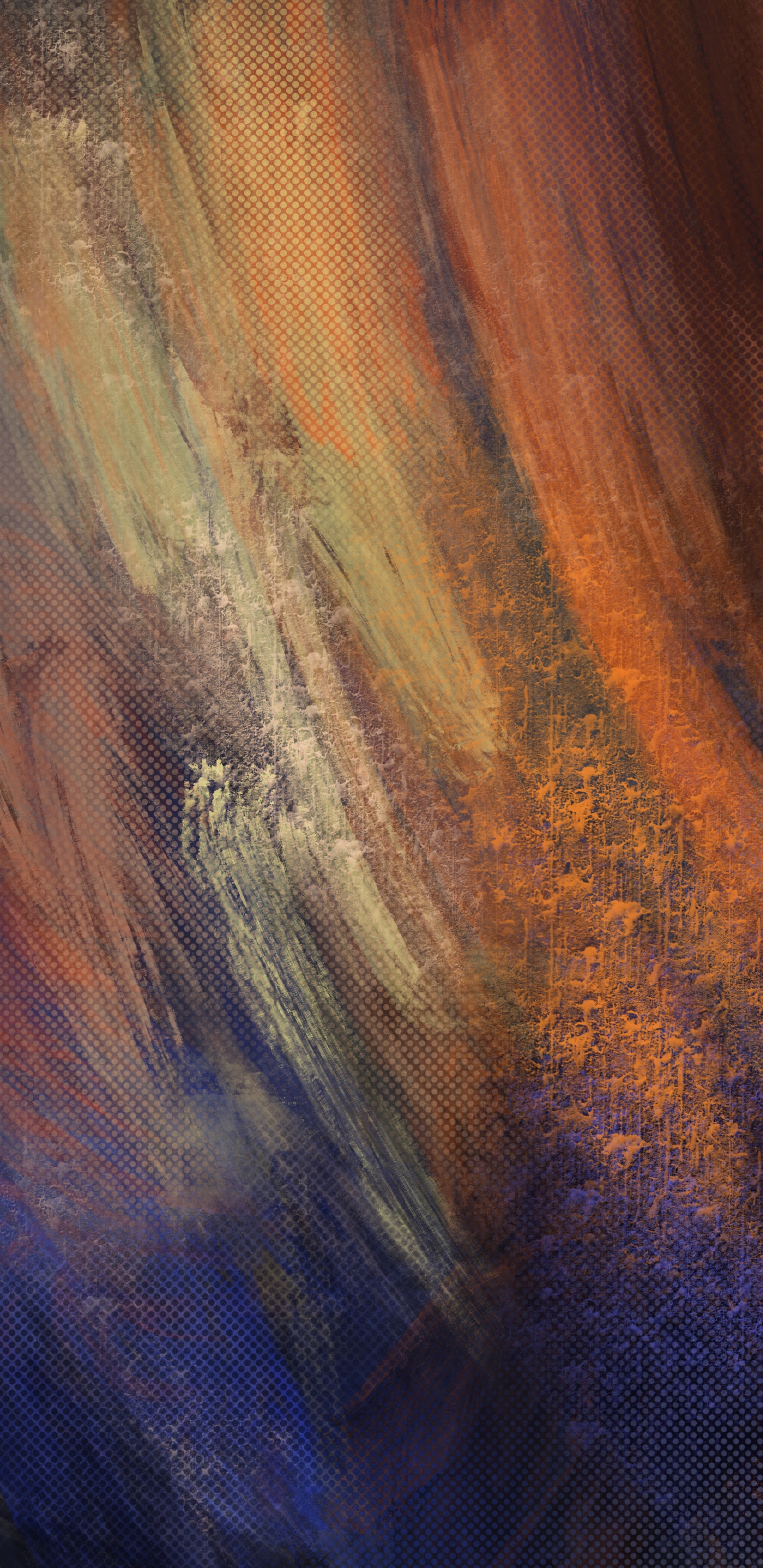 Обои атмосфера, коричневый цвет, синий, древесина, Оранжевый цвет в разрешении 1440x2960