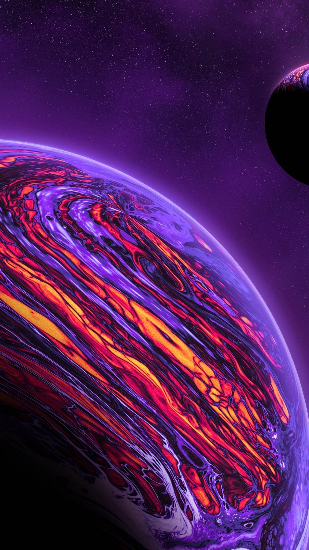 Обои планета, атмосфера, пурпур, природа, Фиолетовый в разрешении 1080x1920