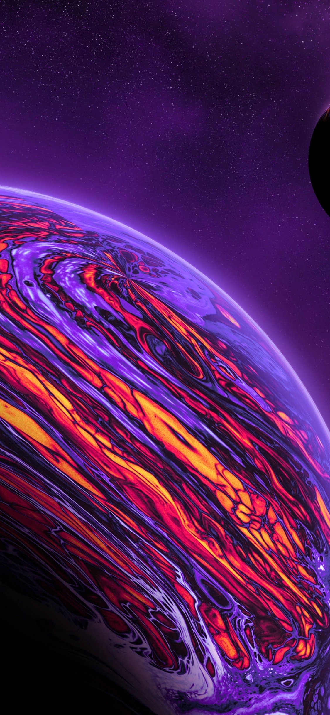 Обои планета, атмосфера, пурпур, природа, Фиолетовый в разрешении 1125x2436