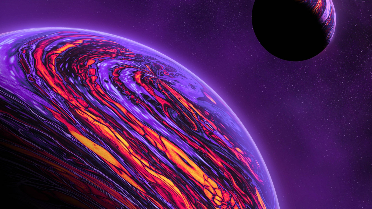 Обои планета, атмосфера, пурпур, природа, Фиолетовый в разрешении 1280x720