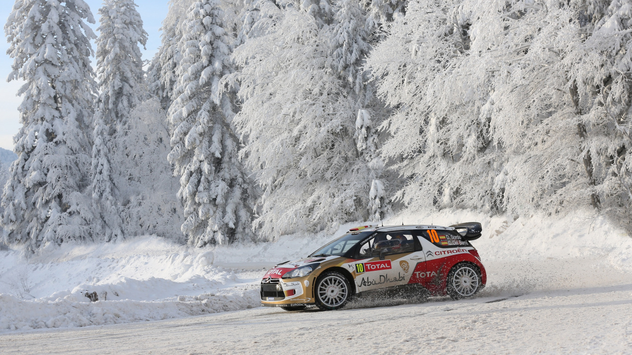 Обои авто, цитрон, сплочение, чемпионат мира по ралли, гоночный в разрешении 1280x720