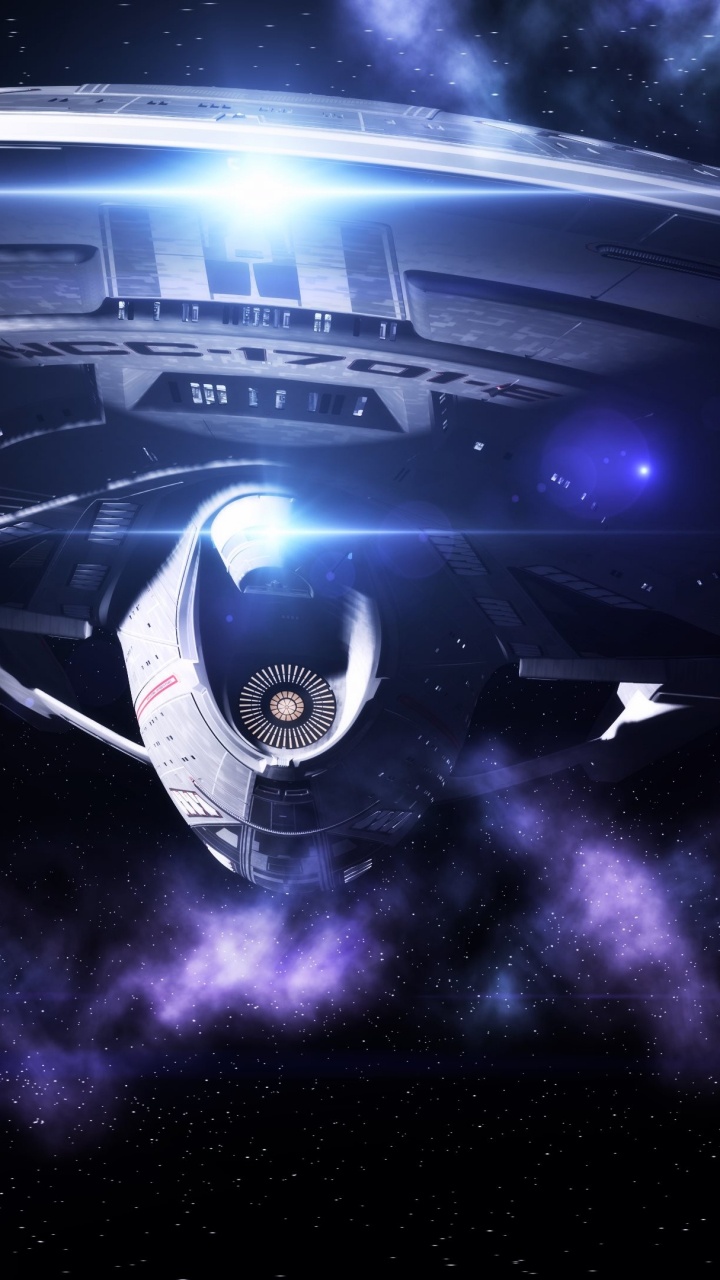 Обои Звездный Путь, космическое пространство, космос, космический аппарат, атмосфера в разрешении 720x1280