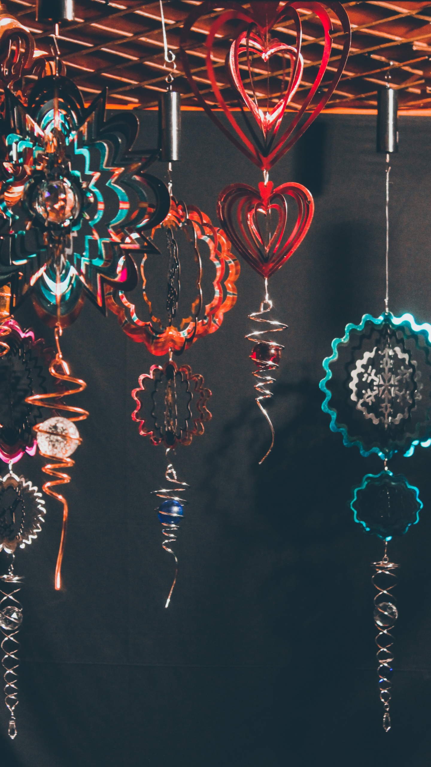 Обои измеритель, бирюза, визуальное искусство, осветительная арматура, освещение в разрешении 1440x2560