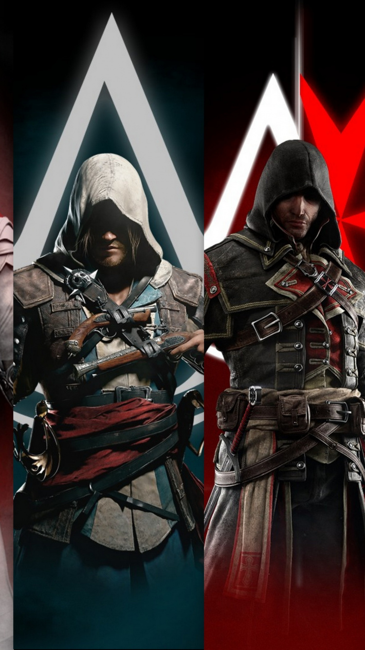 Обои Assassins Creed III, assassins creed, ассассинс Крид II, Эцио Аудиторе, assassins creed syndicate в разрешении 750x1334