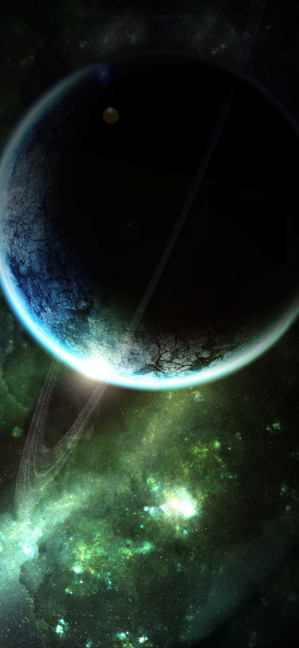 Обои планета, космическое пространство, астрономический объект, космос, атмосфера в разрешении 1242x2688