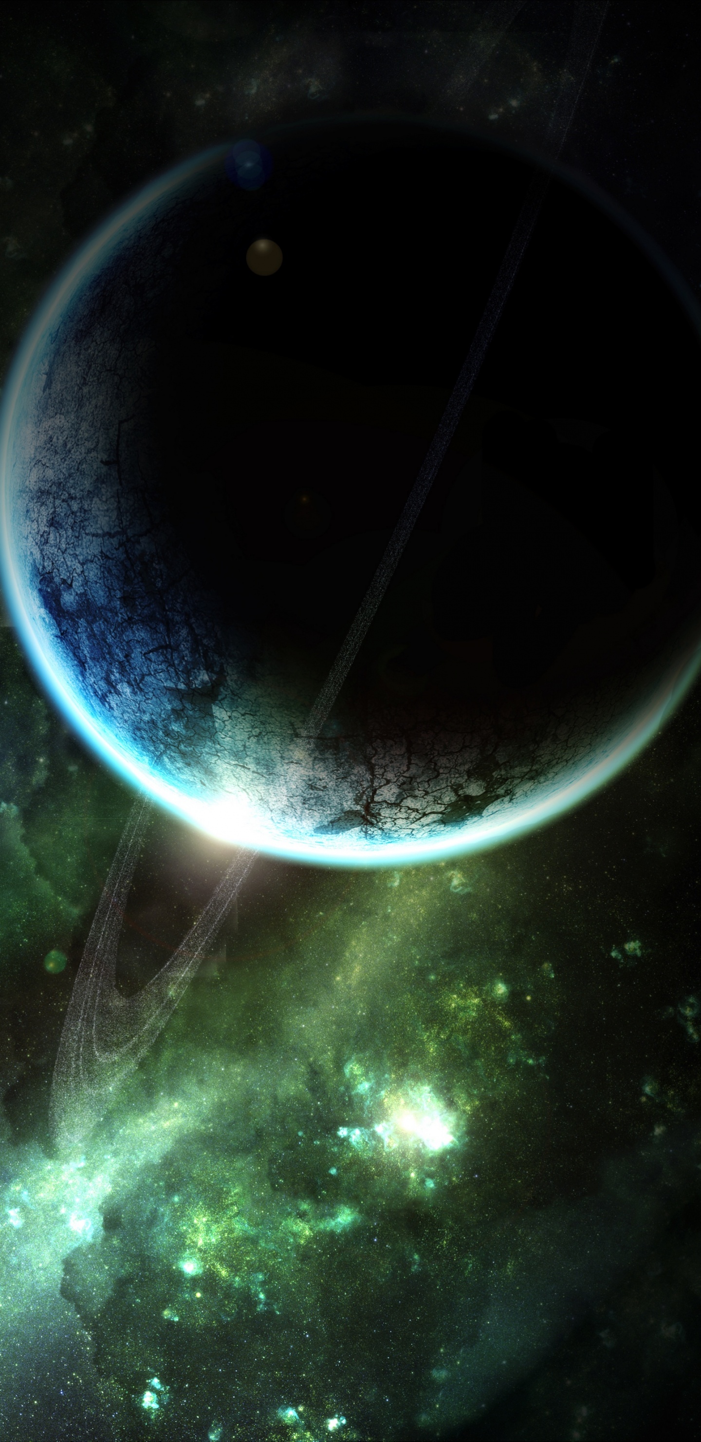 Обои планета, космическое пространство, астрономический объект, космос, атмосфера в разрешении 1440x2960