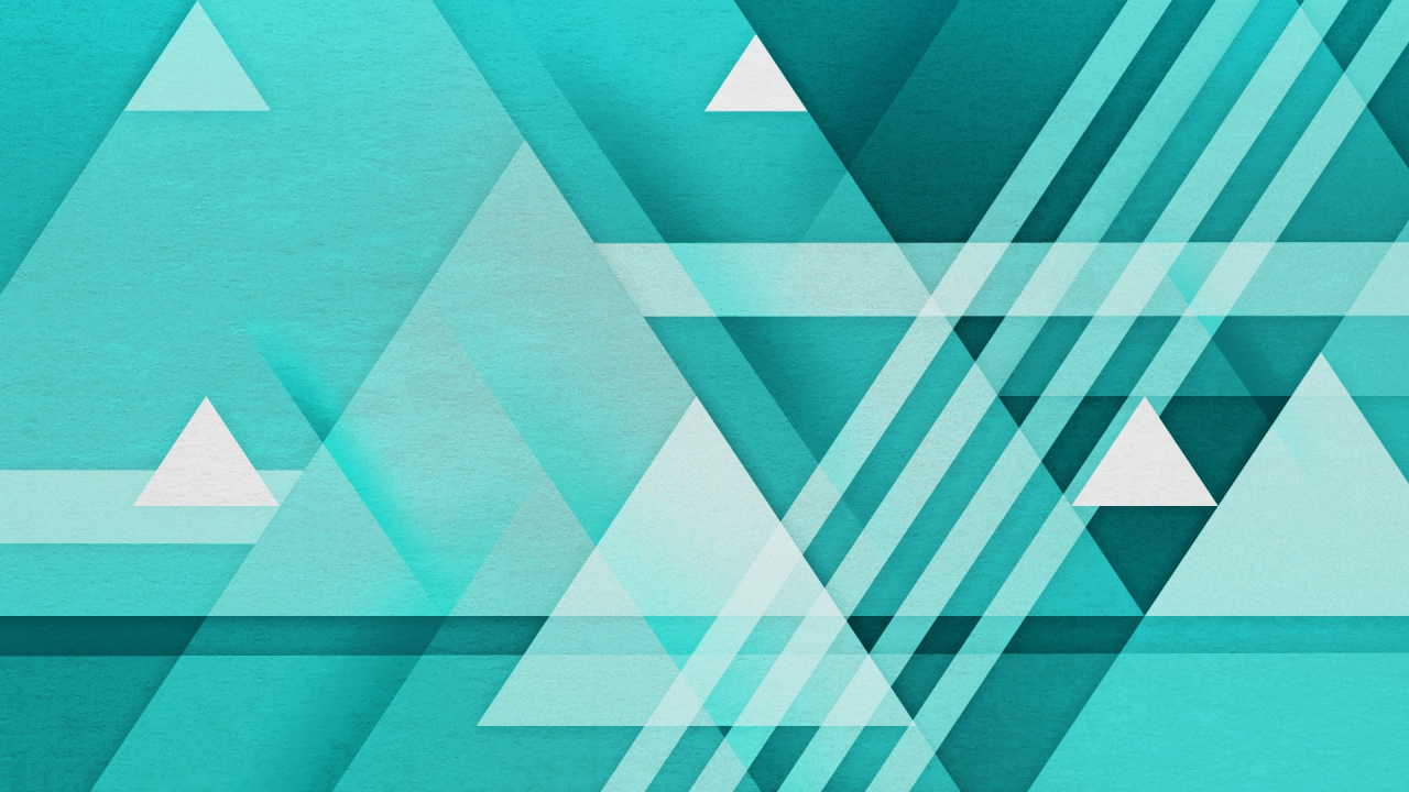 Обои треугольник, синий, Аква, бирюза, зеленый в разрешении 1280x720