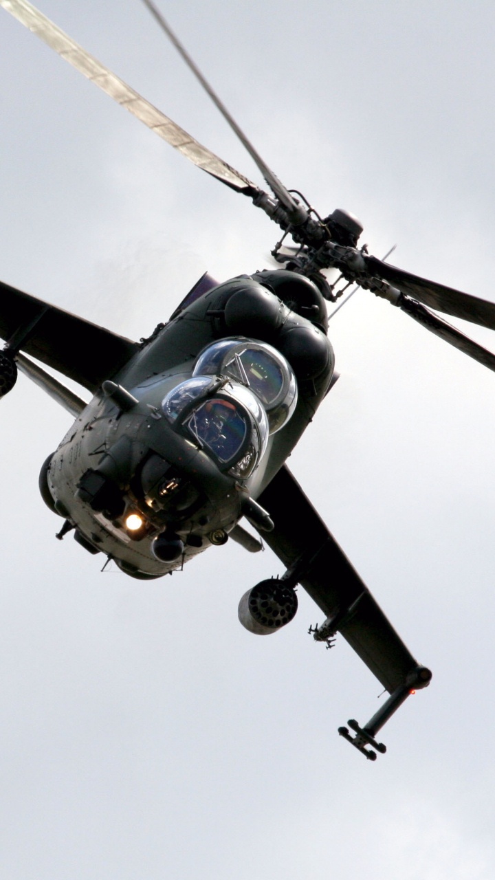 Обои ударный вертолет, вертолет, винтокрылая машина, винтокрыл, самолеты в разрешении 720x1280