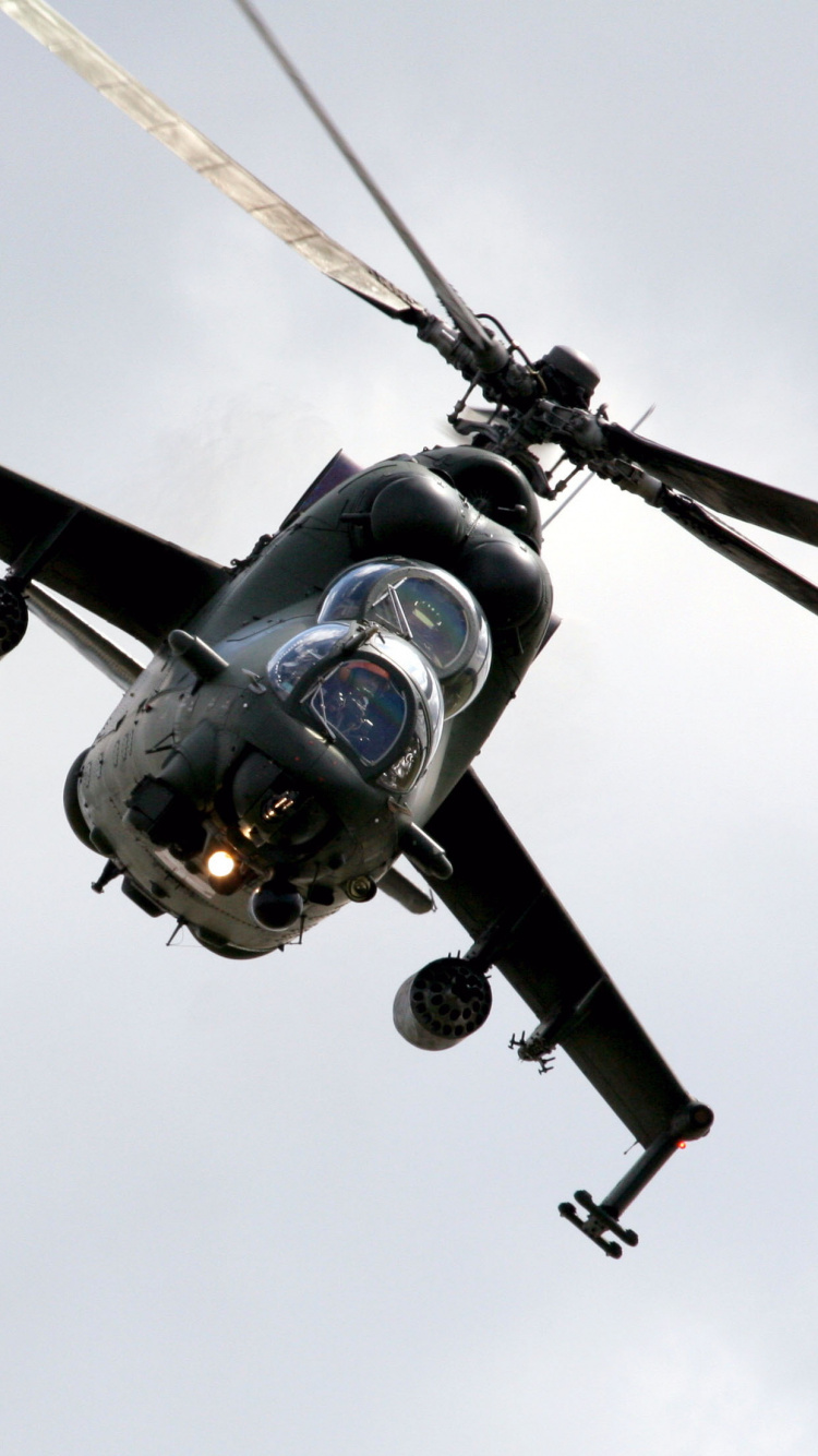 Обои ударный вертолет, вертолет, винтокрылая машина, винтокрыл, самолеты в разрешении 750x1334
