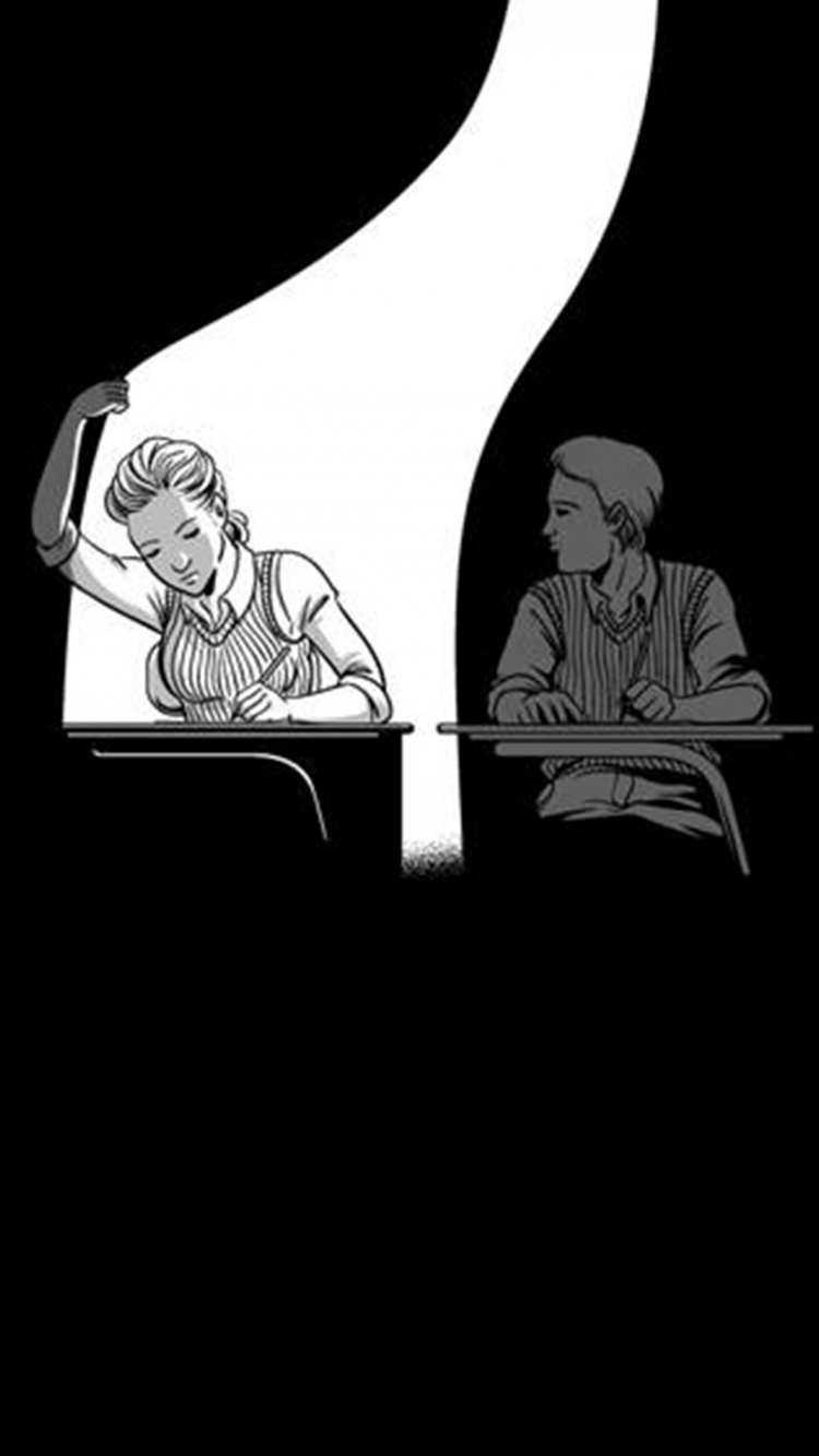 Обои иллюстрация, рисование, живопись, рукав, жест в разрешении 750x1334