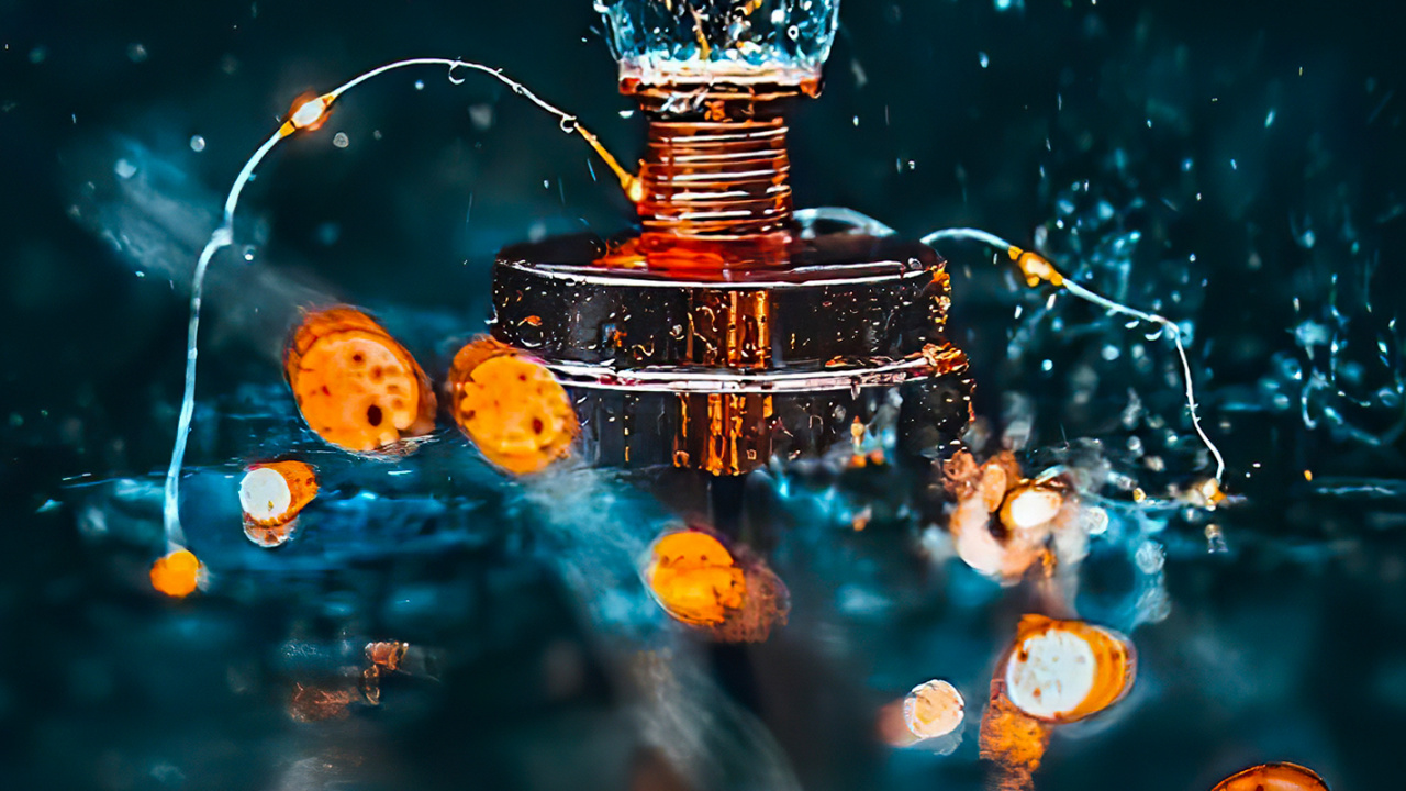 Обои творческие правки, творчество, вода, мир, Апельсин в разрешении 1280x720