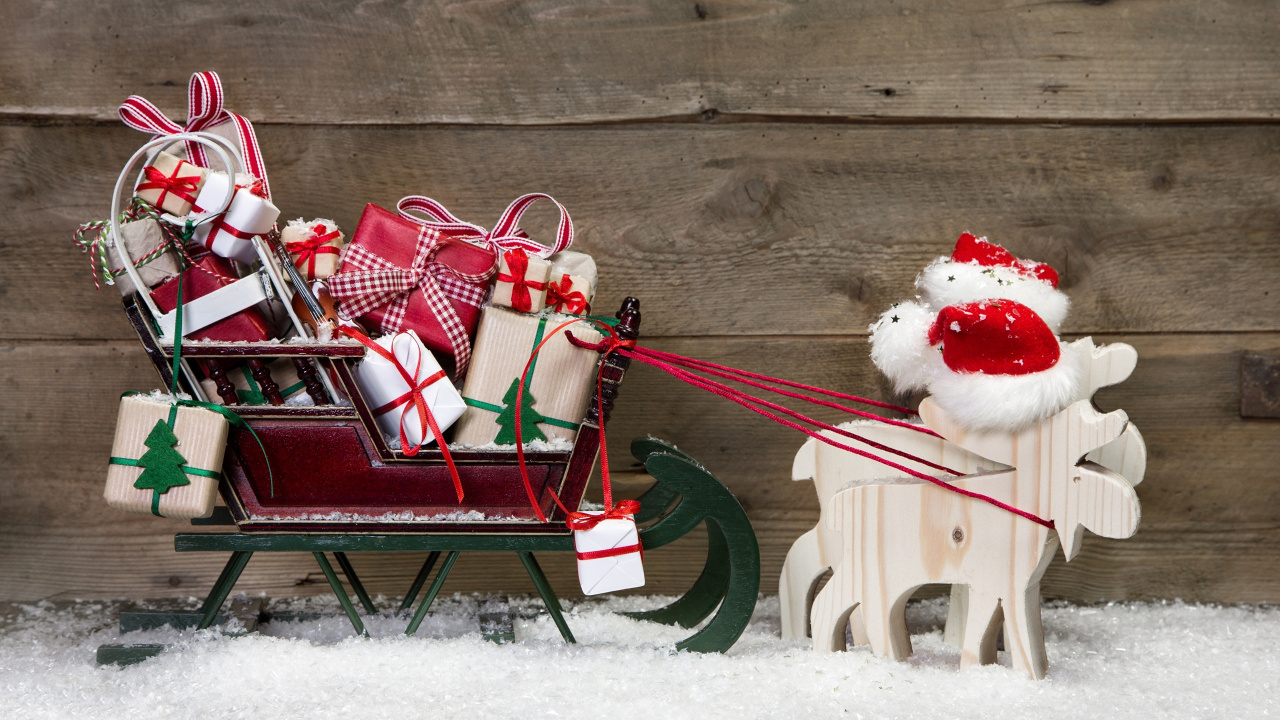 Обои Санта-Клаус, Рождество, Рождественские украшения, Дед Мороз, праздник в разрешении 1280x720