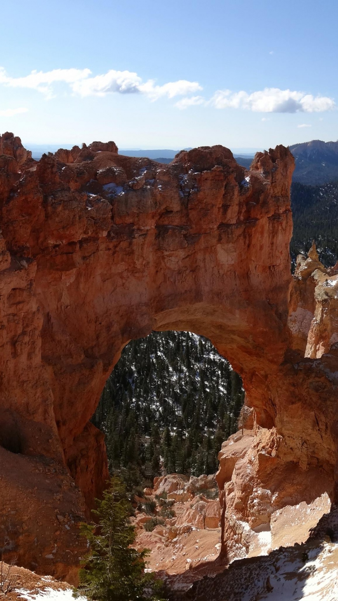 Обои каньон, национальный парк Брайсканьон, естественная арка, национальный парк, парк в разрешении 1080x1920
