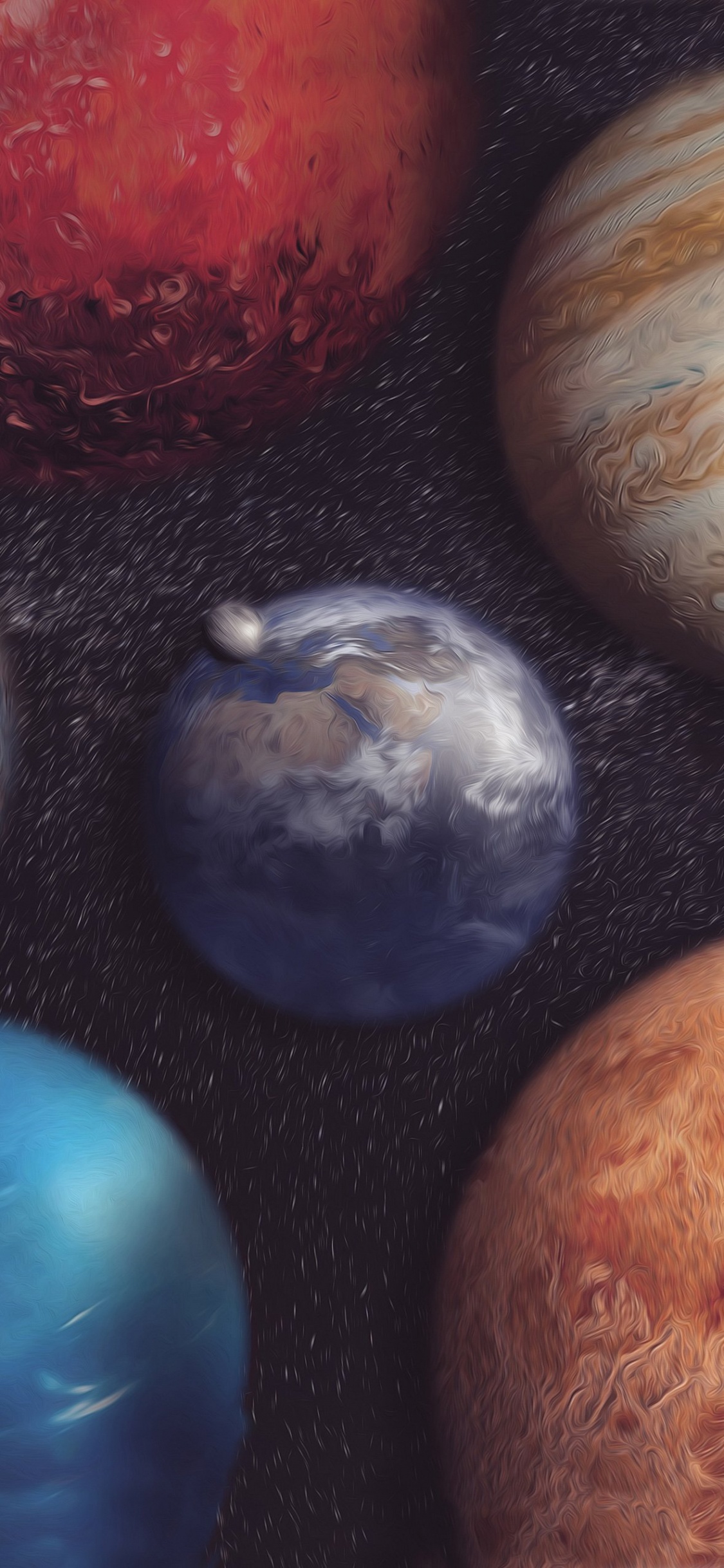 Обои атмосфера, висгун - социальная сеть, мир, астрономический объект, арт в разрешении 1125x2436