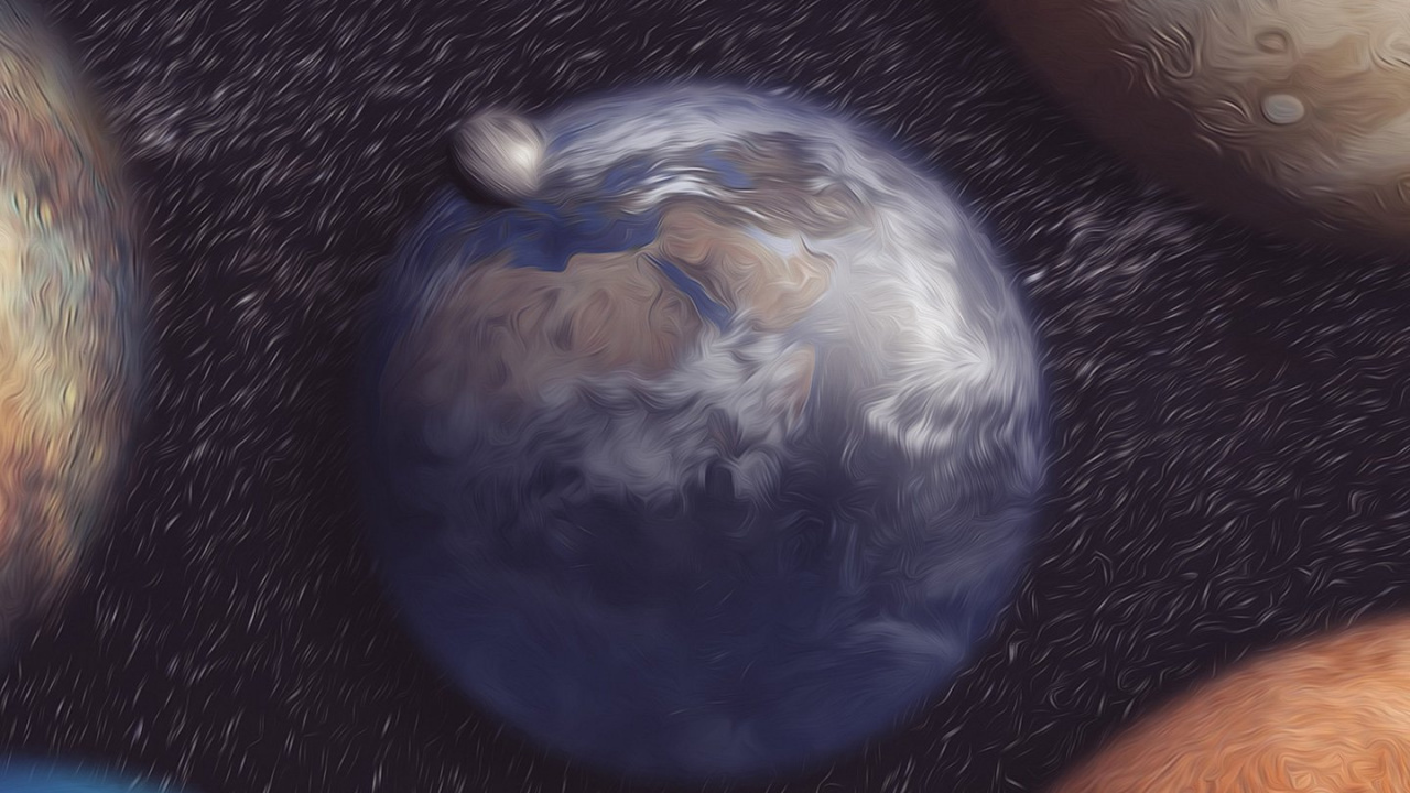 Обои атмосфера, висгун - социальная сеть, мир, астрономический объект, арт в разрешении 1280x720