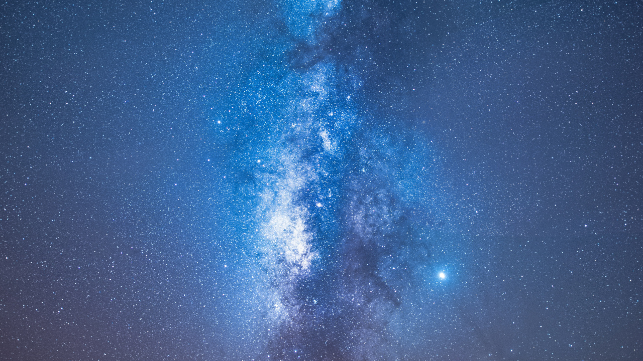 Обои ночное небо, синий, Галактика, атмосфера, астрономический объект в разрешении 1280x720