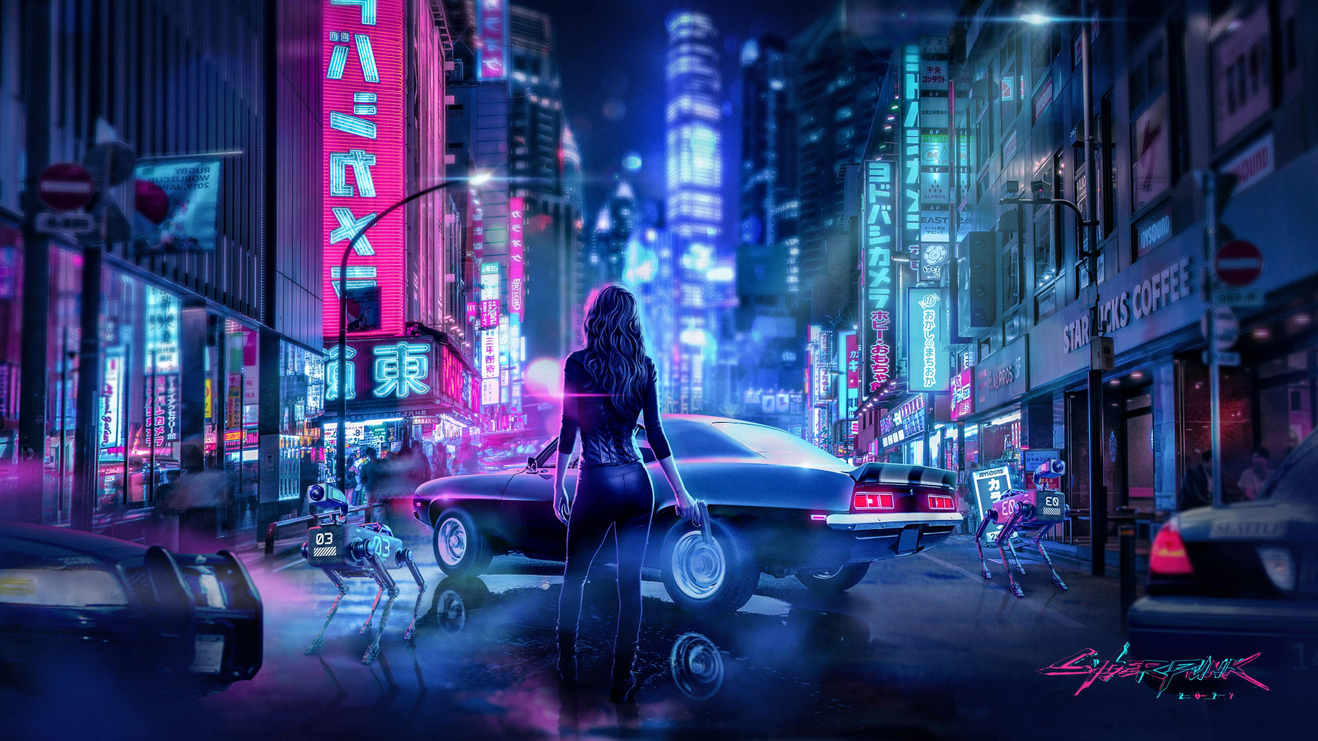 Обои Киберпанк, Киберпанк 2077, Киберпанк 2020, Ретровейв, cd projekt ...