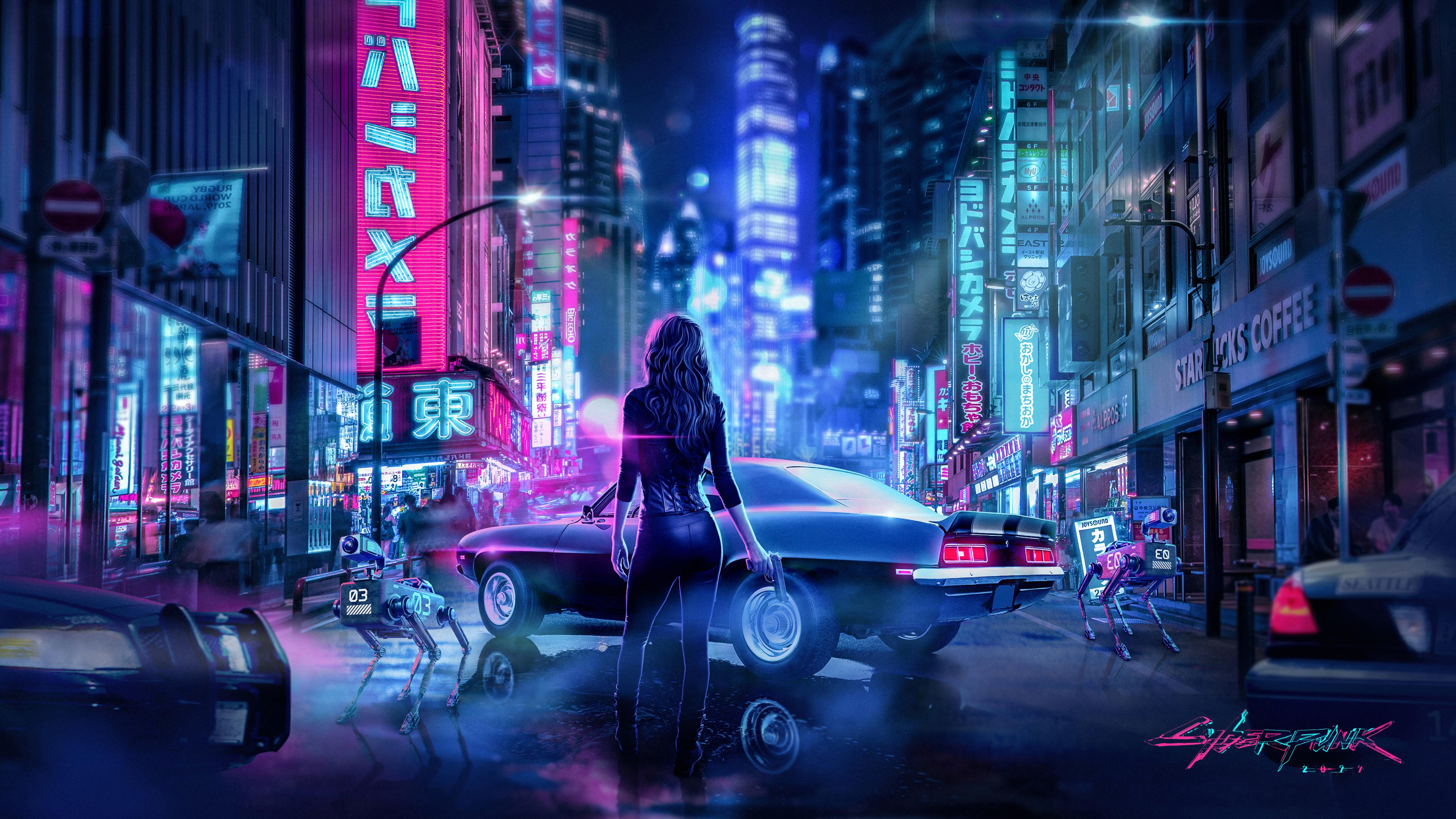 Обои Киберпанк, Киберпанк 2077, Киберпанк 2020, Ретровейв, cd projekt ...