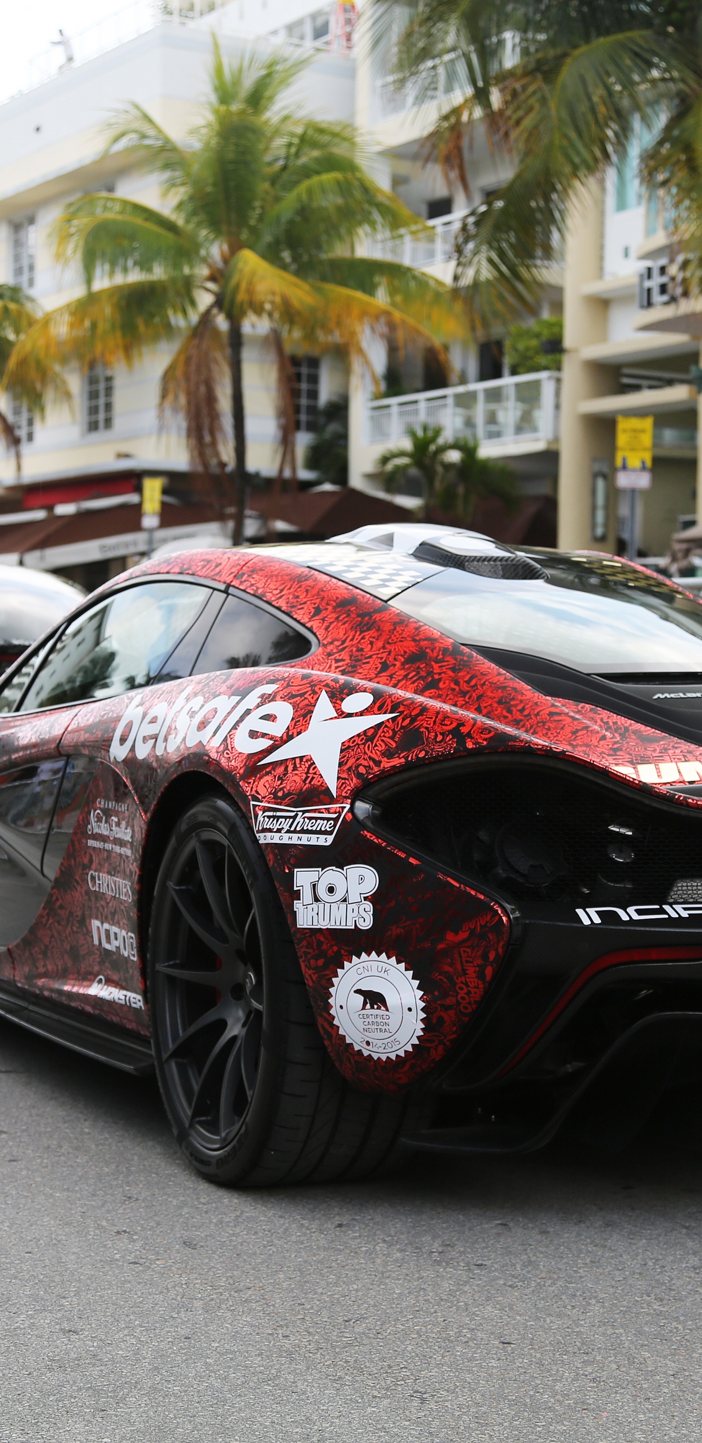 Обои Лоус Майами Бич Отель, легковые автомобили, спорткар, тюнинг автомобилей, mp4-12c в разрешении 1440x2960