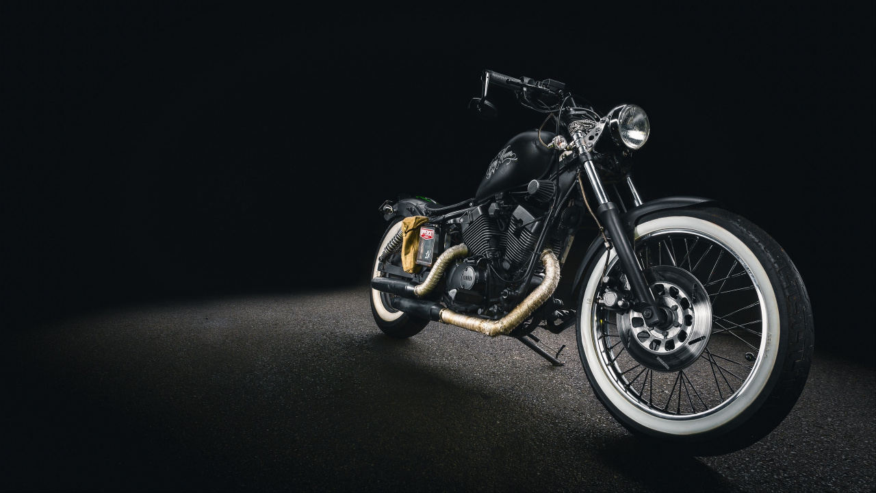 Обои мотоцикл, Чоппер, крейсер, автомобильное освещение, мотоциклетный клуб в разрешении 1280x720