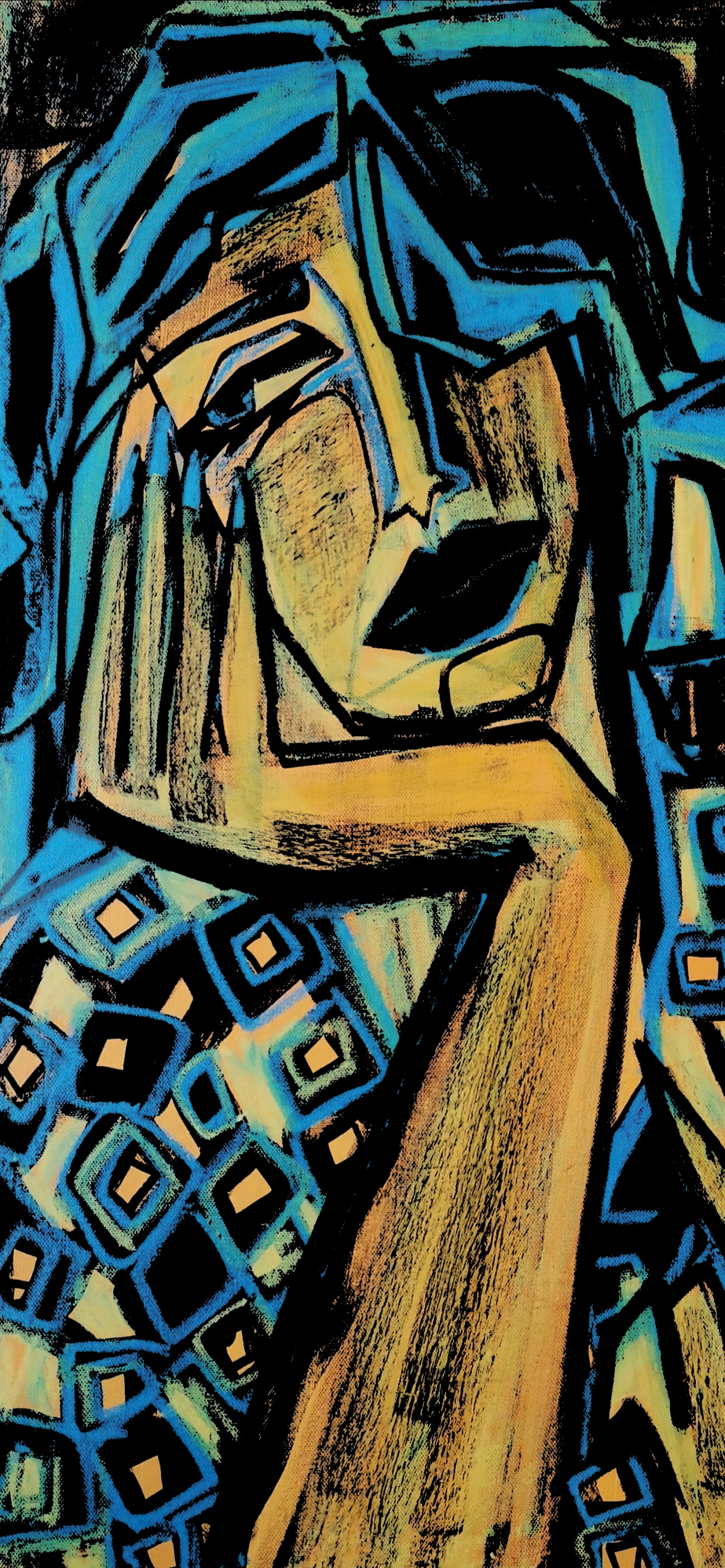 Обои визуальное искусство, фикция, арт, живопись, линия в разрешении 1242x2688