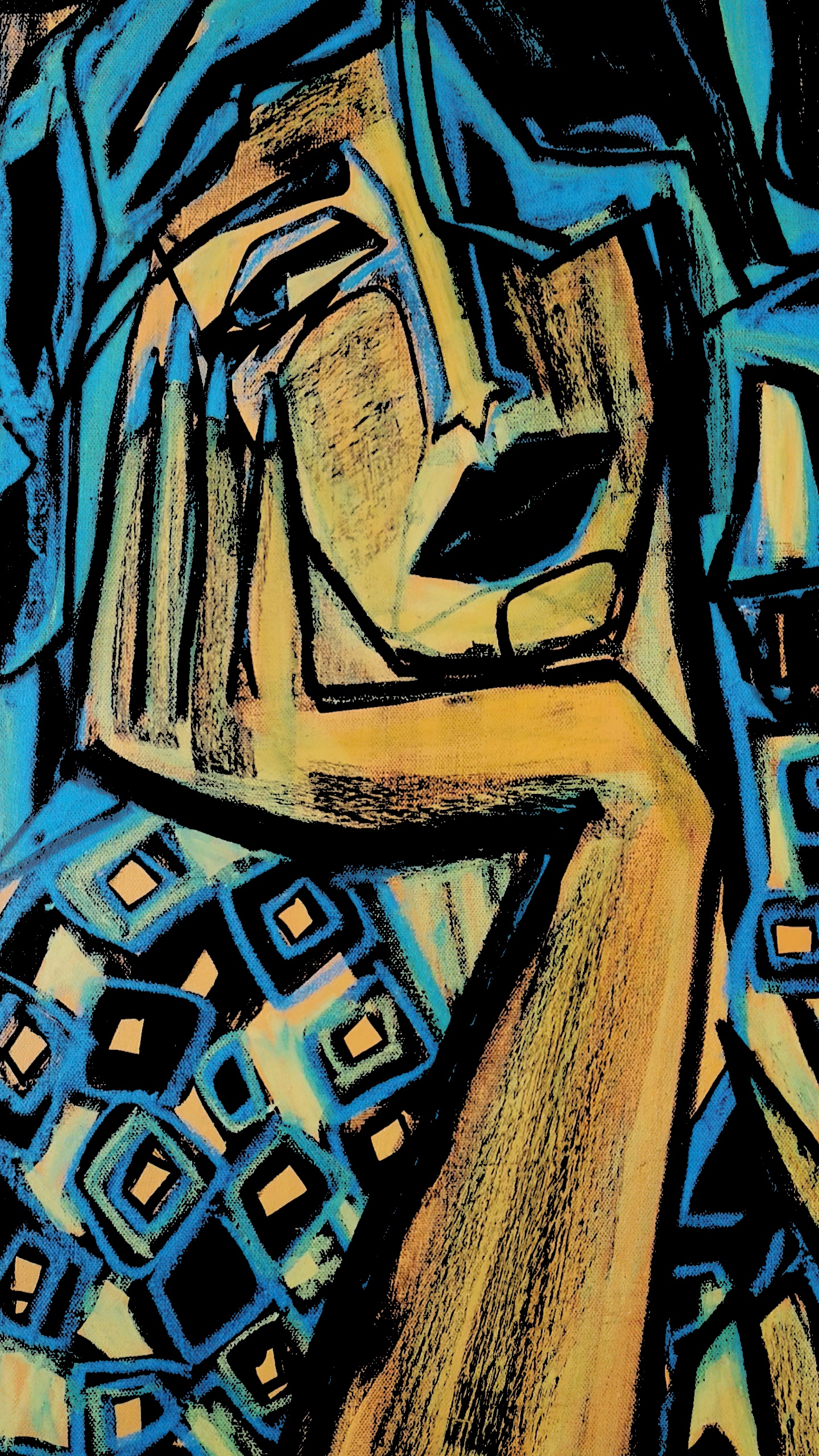 Обои визуальное искусство, фикция, арт, живопись, линия в разрешении 1440x2560