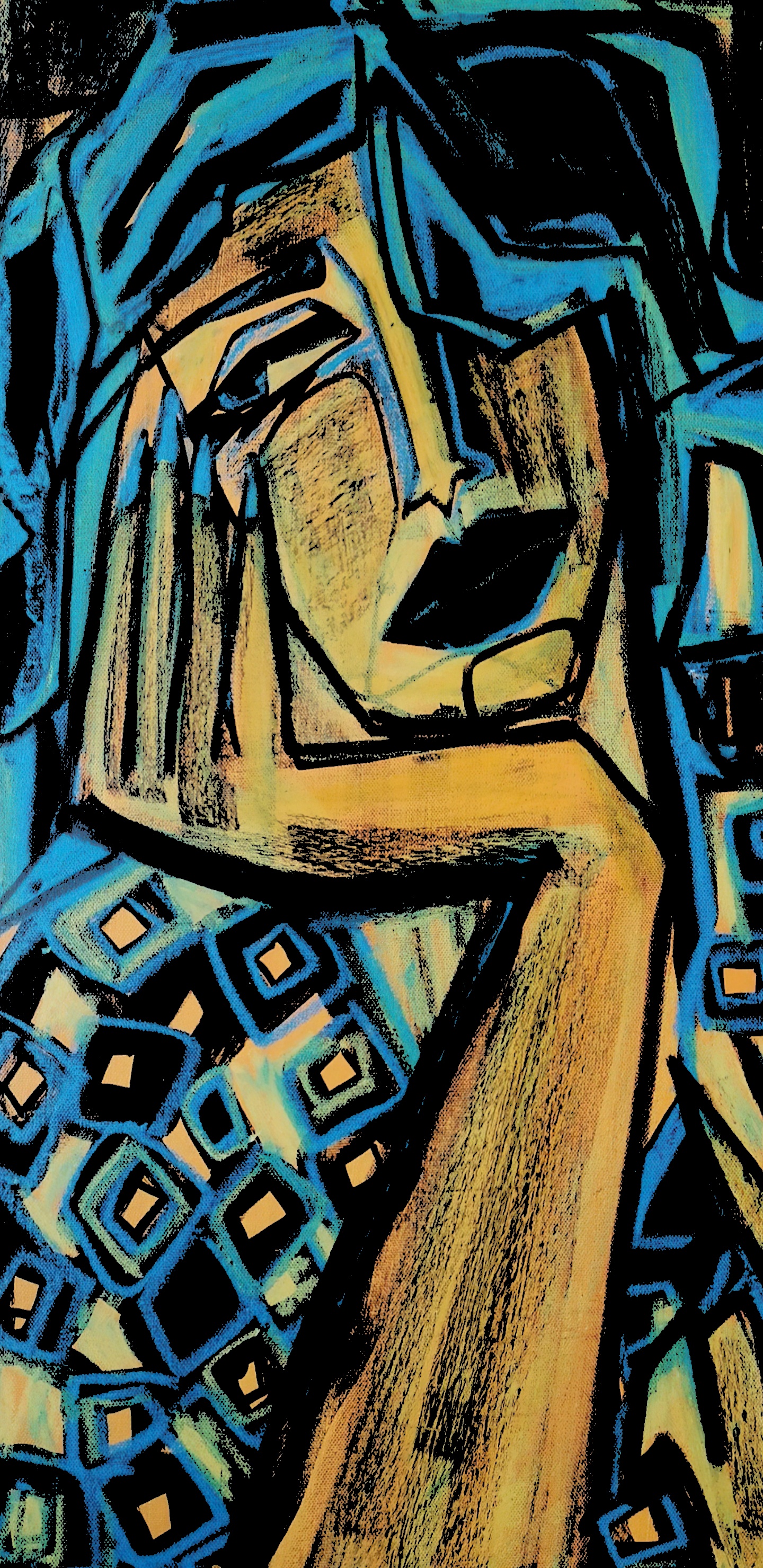 Обои визуальное искусство, фикция, арт, живопись, линия в разрешении 1440x2960