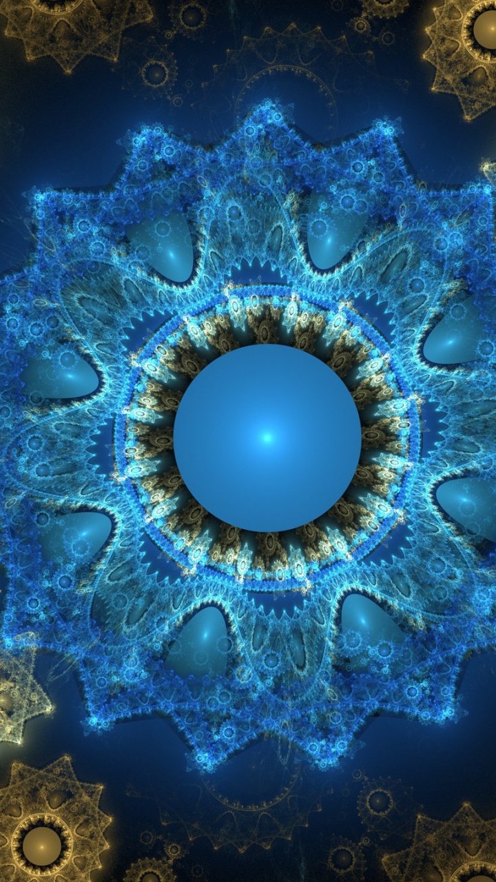 Обои фрактальное искусство, узор, арт, калейдоскоп, симметрия в разрешении 720x1280